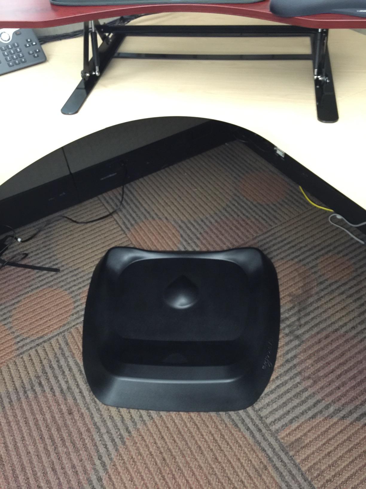 The Standing Desk Mat - Topo by Ergodriven | Premium Not-Flat Anti-Fatigue Standing Desk Mat with Calculated Terrain | Ultra-Thick Deluxe Comfort Foam, Durable, PVC-Free | Obsidian Black customer photo 2