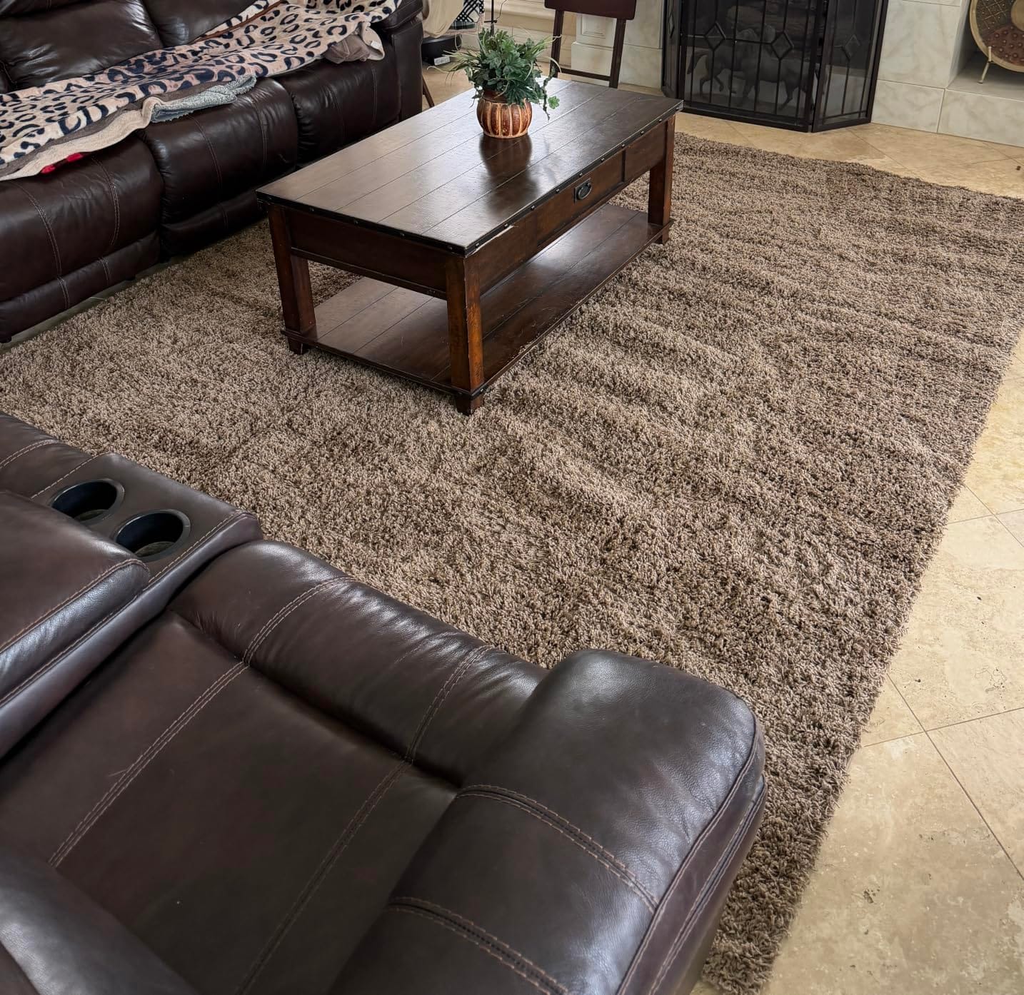 Unique Loom Solid Shag Collection Area Rug (6' 1