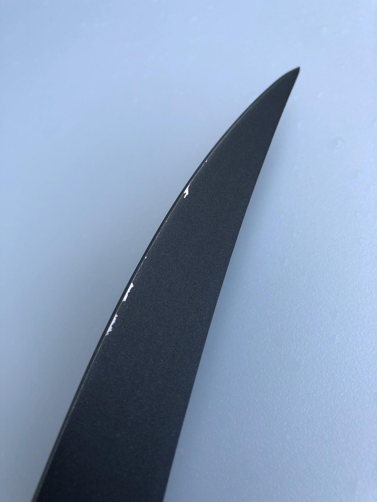 BUBBA 9 Inch Tapered Flex Fillet Knife with Non-Slip Grip Handle, Full Tang High Carbon Stainless Steel Titanium Coated Non-Stick Blade, Lanyard Hole and Synthetic Sheath for Fishing customer photo 2