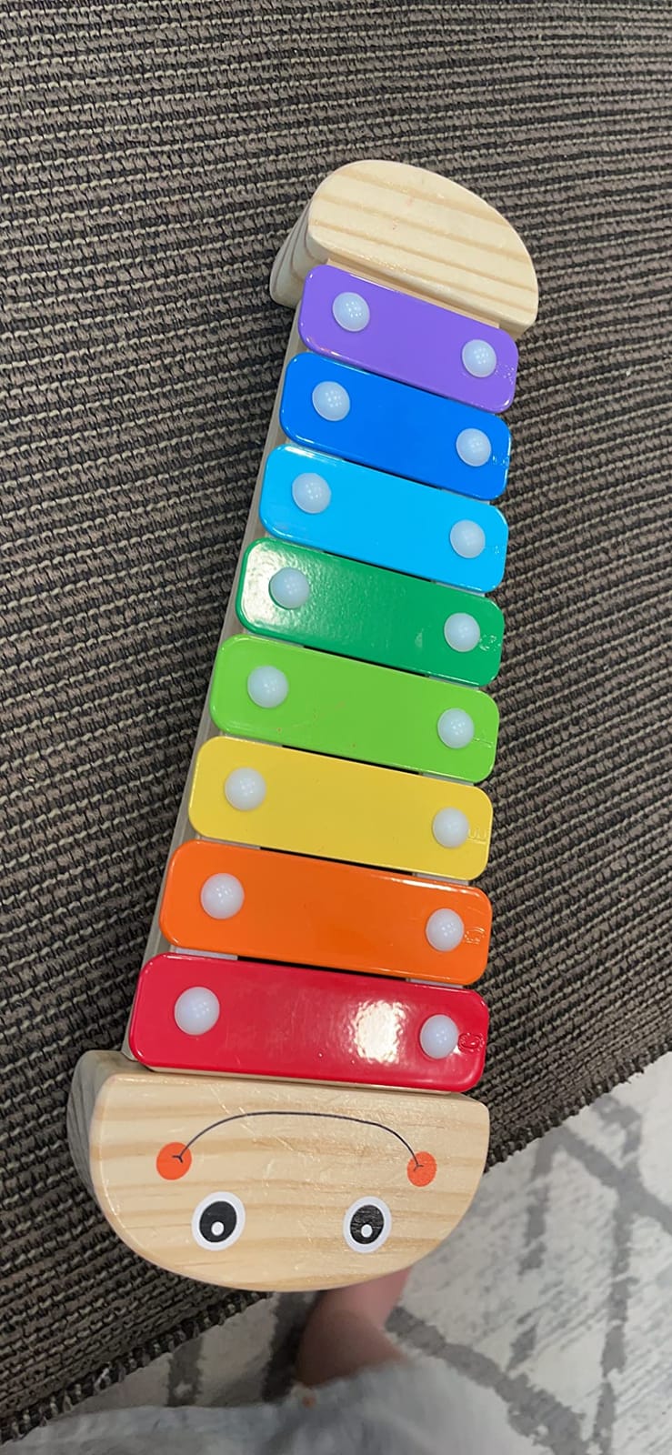 Melissa & Doug Caterpillar Xylophone Musical Toy with Wooden Mallets 15.25