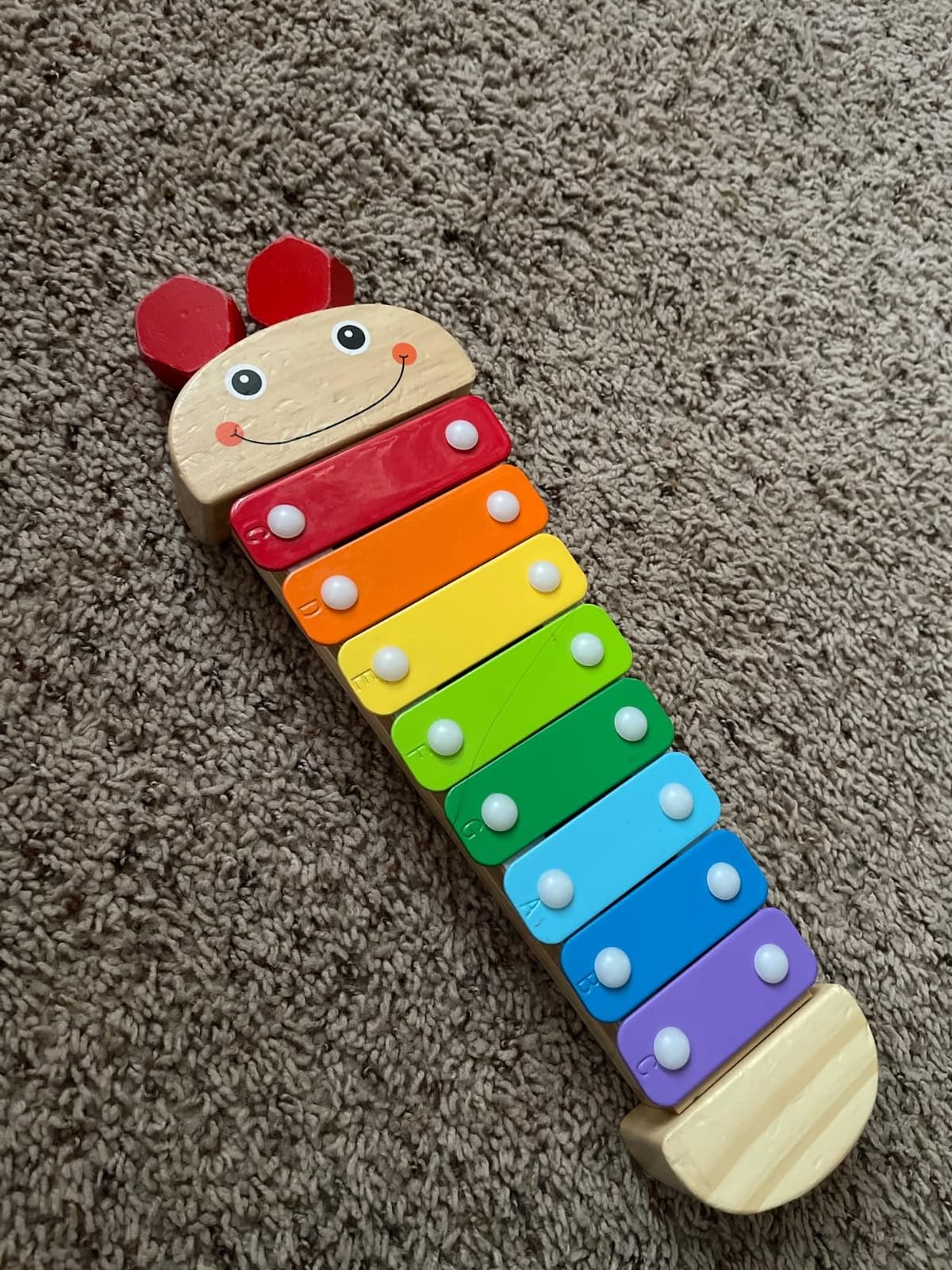 Melissa & Doug Caterpillar Xylophone Musical Toy with Wooden Mallets 15.25