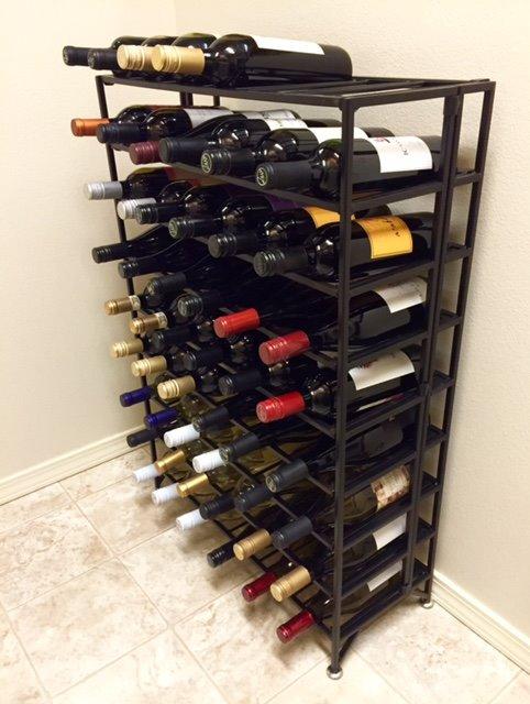 MyGift 9 Tier Gray Metal Freestanding Wine Rack Holds 54 Bottles | No Assembly Required, Space-Saving Vertical Design, Secure Bottle Storage for Kitchen, Dining Room, Cellar & Home Bar Display customer photo 2