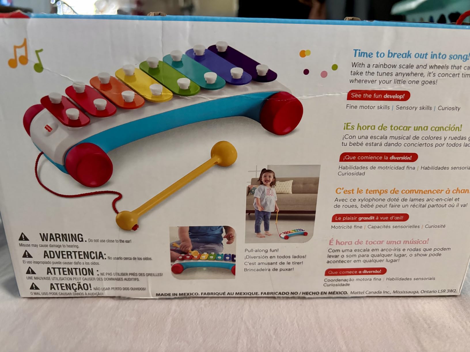 Fisher-Price Toddler Pull Toy, Classic Xylophone Pretend Musical Instrument with Mallet for Preschool Kids Ages 18+ Months customer photo 2