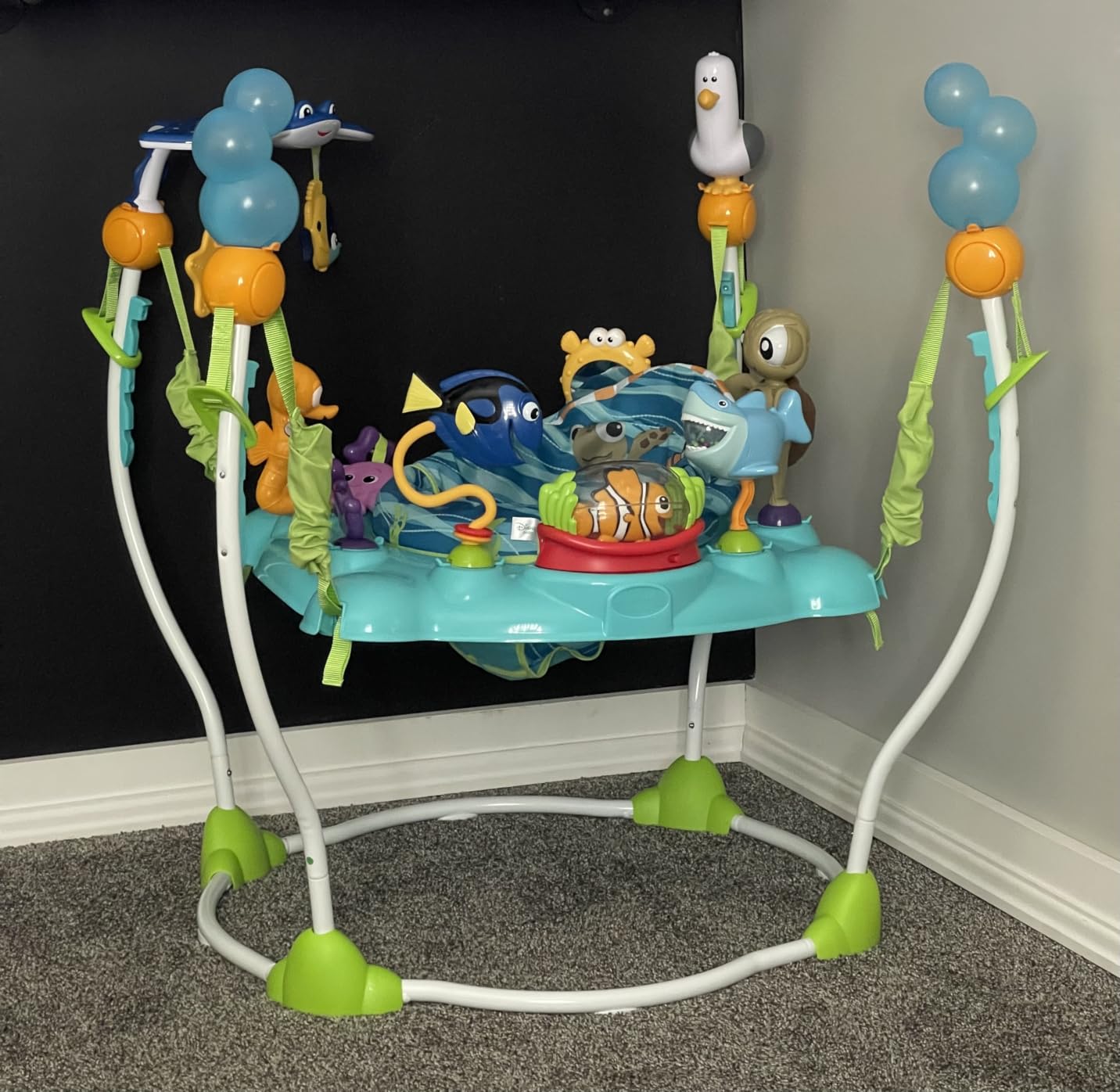 Bright Starts Disney Baby Finding Nemo Sea of Activities Baby Activity Center Jumper with Interactive Toys, Lights, Songs & Sounds, 6-12 Months customer photo 1