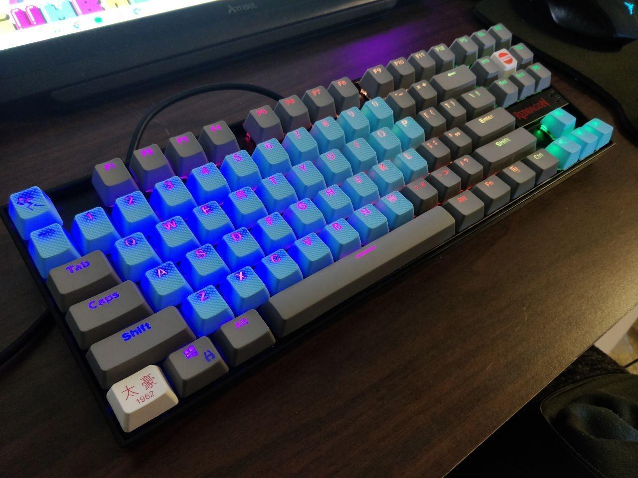 Redragon K552P Mechanical Gaming Keyboard TKL with 18 Backlight Modes, Hot-Swappable Blue Switches, 87-Key Compact Ergonomic Design, N-Key Rollover & Software Programmable Macro - RGB, Black customer photo 2