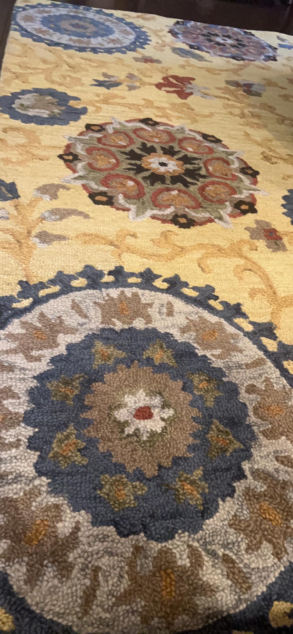 SAFAVIEH Area Rug 8x10 - Blossom Collection - Large - Charcoal & Multi, Handmade Wool, Ideal for Living Room, Bedroom, Office, Dining Space (BLM401A) customer photo 2