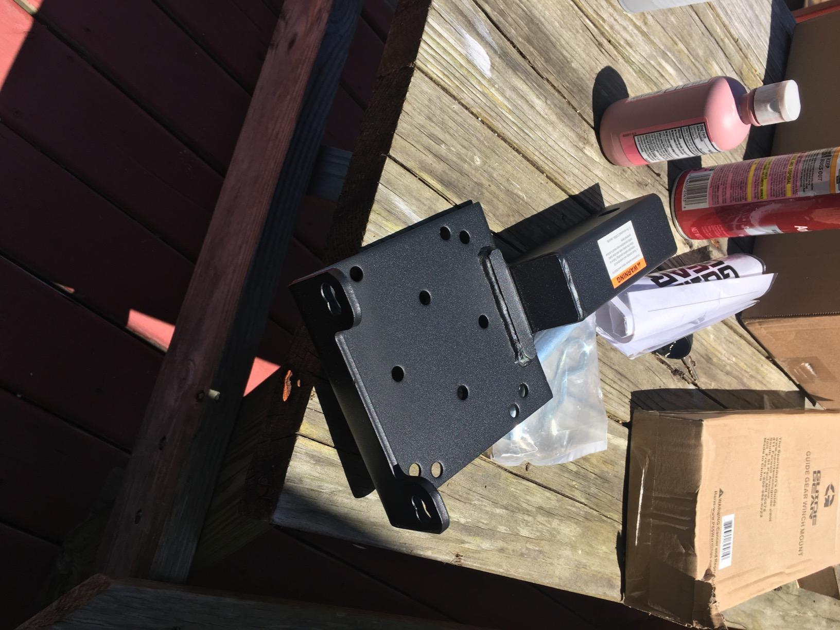 Universal Hitch Winch Mount for ATV or Truck with 2
