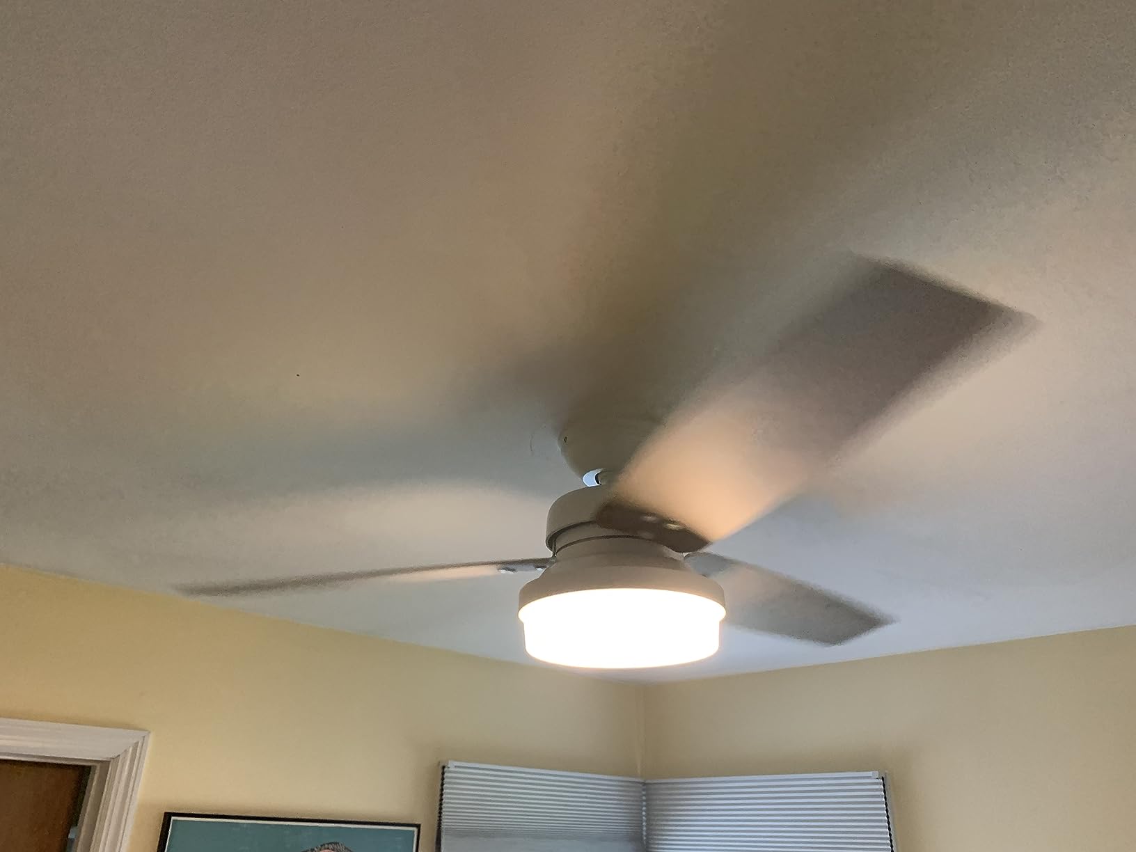 Hunter Sentinel, Indoor, Ceiling Fan, 3 Blades, 52 inch, Brushed Slate | with LED Light and Remote Control, Standard Mount, For Bedroom, Living Room, Kitchen, 59211 customer photo 2