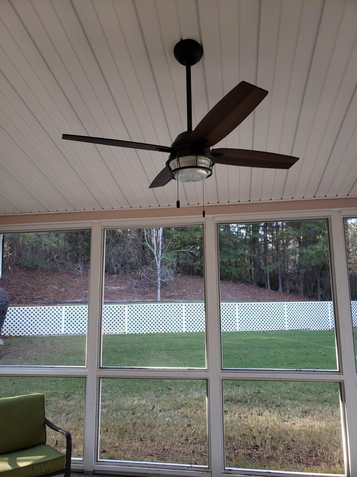 Hunter Ocala, Outdoor or Indoor, Ceiling Fan, Rustic, 52 inch, Noble Bronze | with LED Light and Pull Chain, Standard Mount, 4 Blades, For Living Room, Patio, Porch, Garage, 59214 customer photo 1