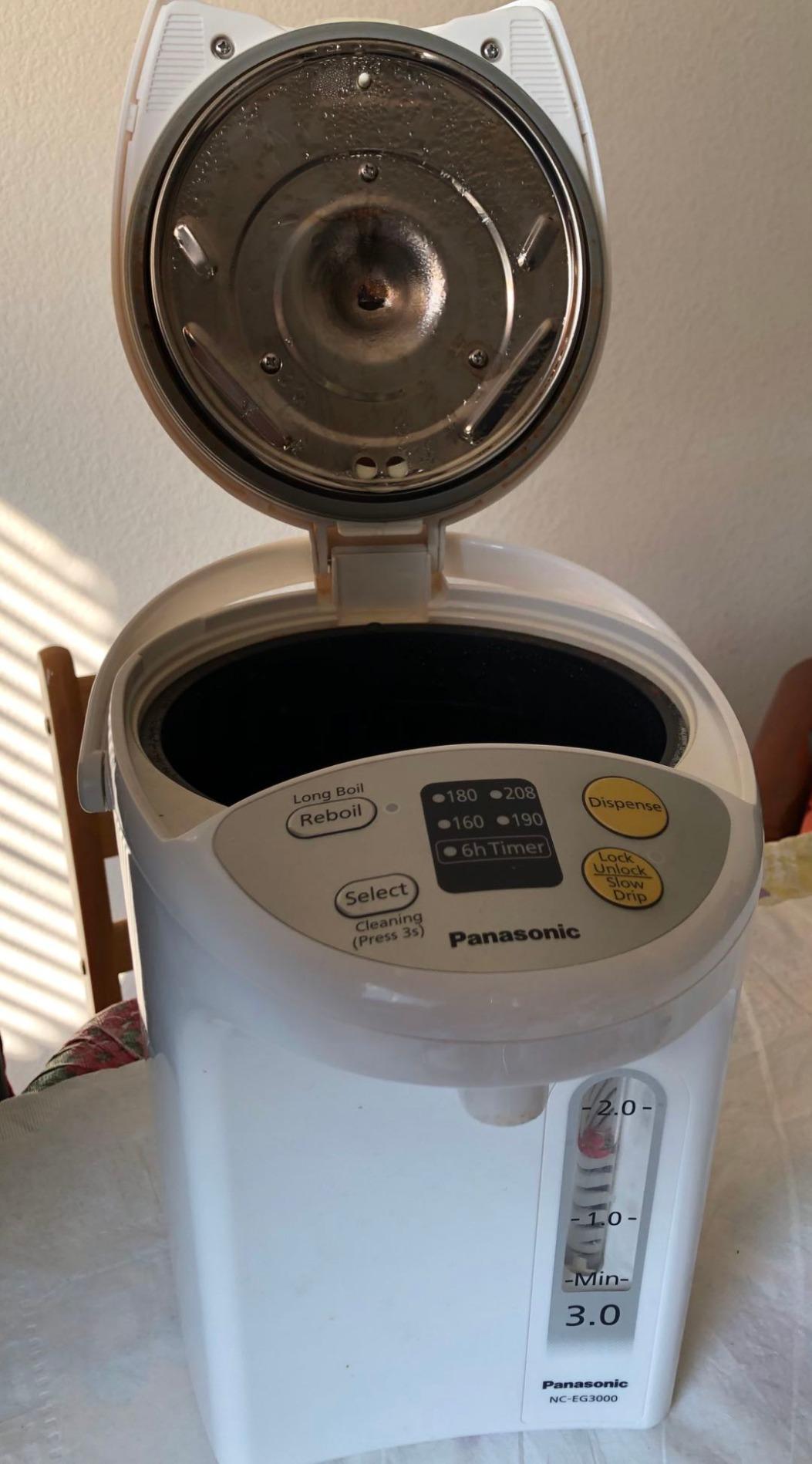 Panasonic 3L Water Boiler Electric Hot Water Dispenser Countertop w/Slow-Drip Mode for Coffee & Tea, 4 Temp Presets, Charcoal-Purified Stainless, Auto Shut-Off, Timer & Safety Lock - NC-EG3000 customer photo 1