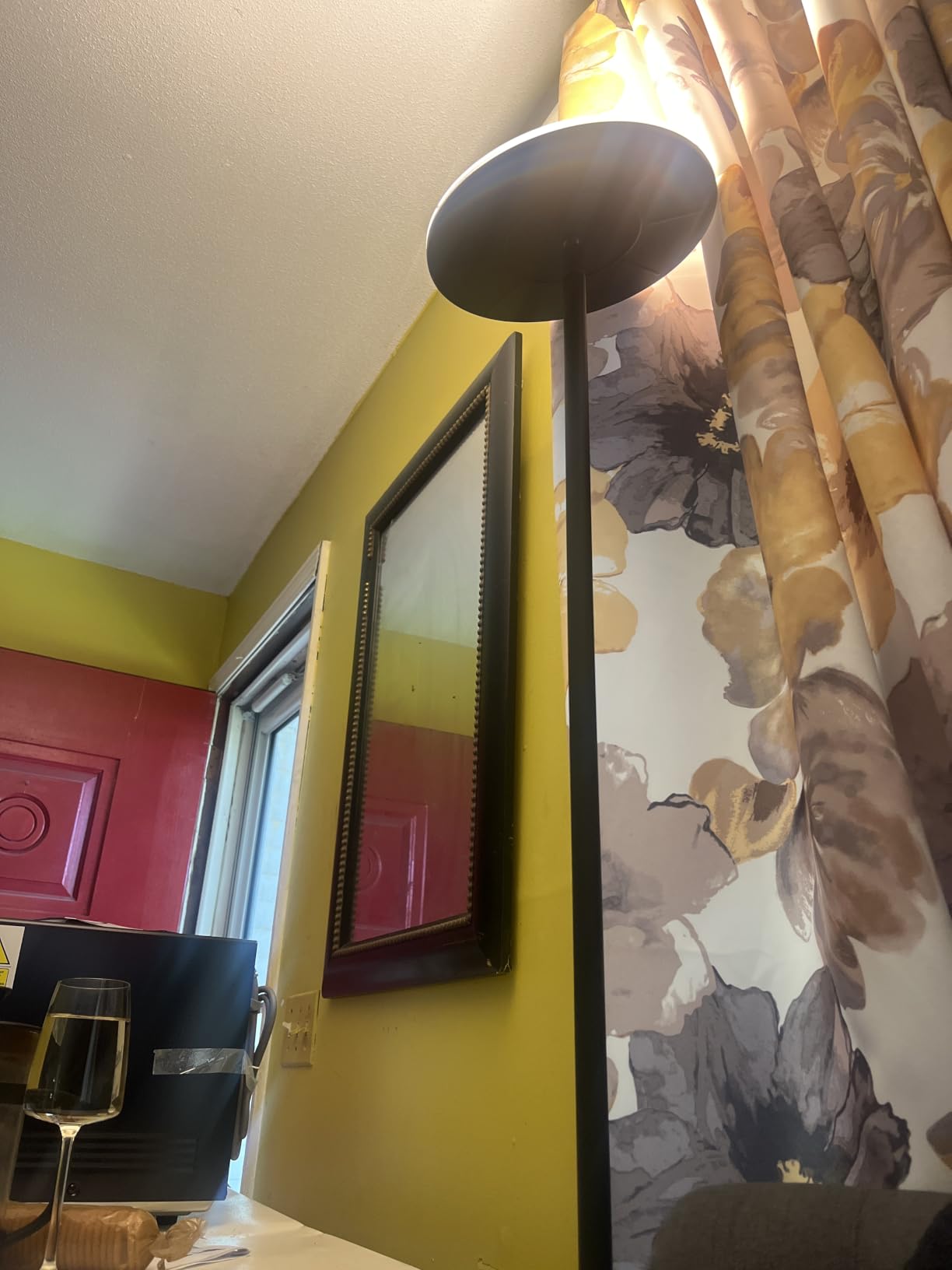 Brightech Sky LED Floor lamp, Torchiere Super Bright Floor Lamp for Living Room Decor & Office - Dimmable, Tall Standing Torch Lamp with Warm Light for Bedroom & Reading - Black customer photo 1