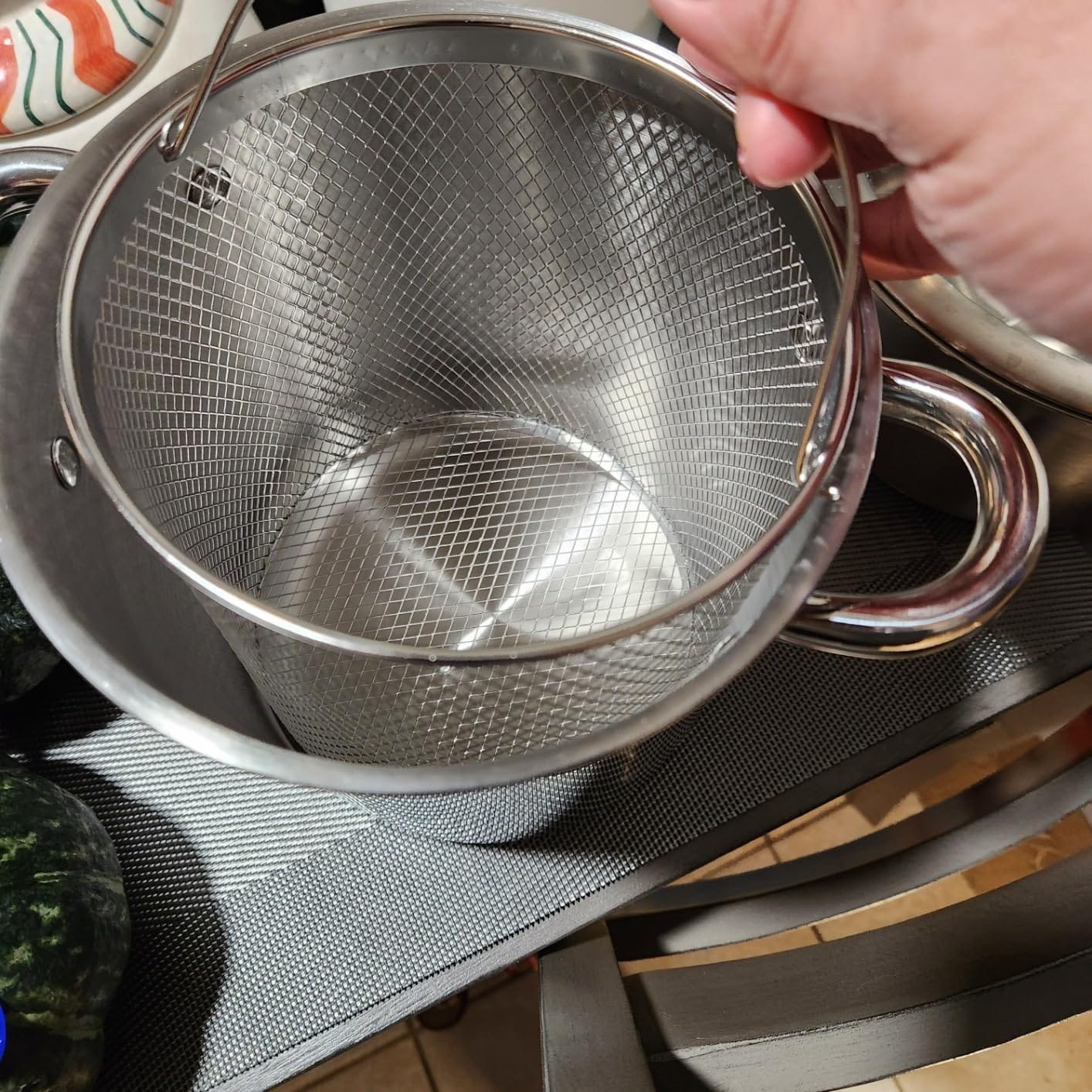 Cook N Home Basics 4-Quart Deep Fryer Pot with Basket, Japanese Tempura Small Stainless Steel Frying Pot with Oil Drip Drainer Rack, Glass Lid, Suitable for Kitchen French Fries, Chicken customer photo 2