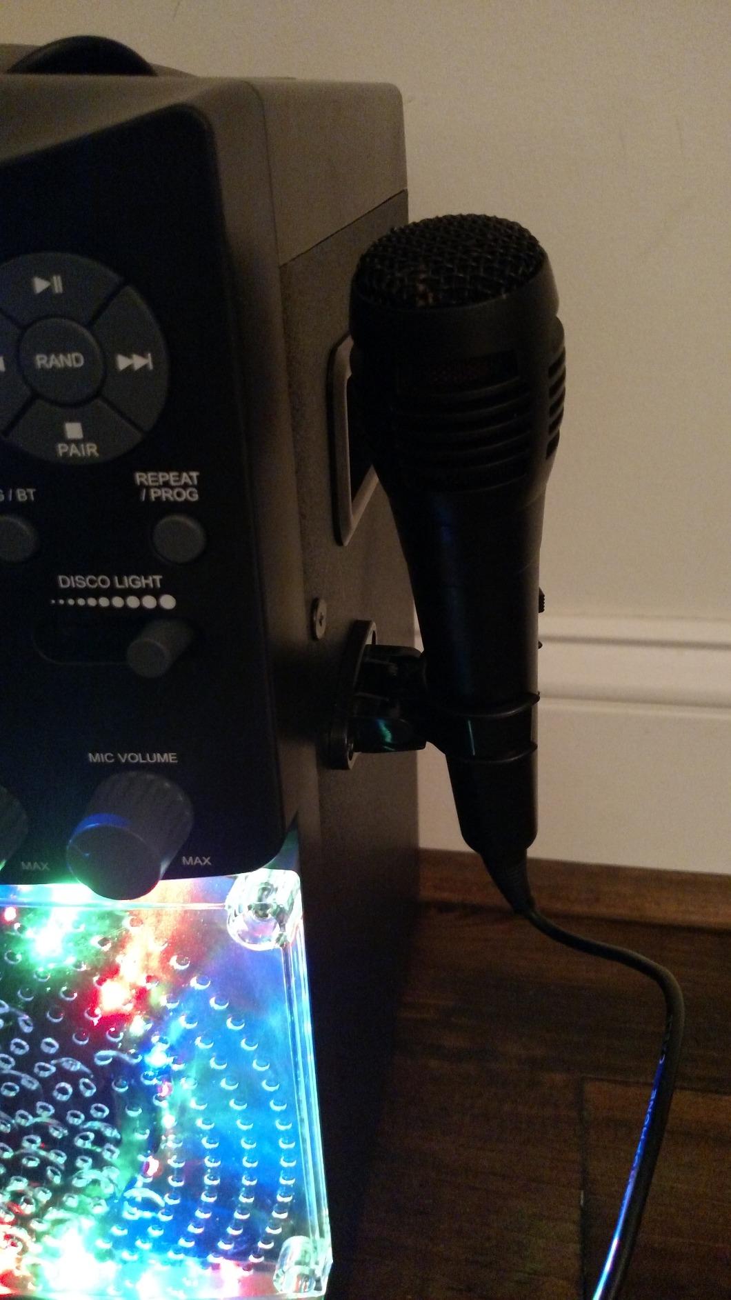 Singing Machine Portable Karaoke Machine for Adults & Kids with Wired Microphone, White - Built-In Speaker, Bluetooth with LED Disco Lights - Karaoke System with CD+G Player & USB Connectivity customer photo 2