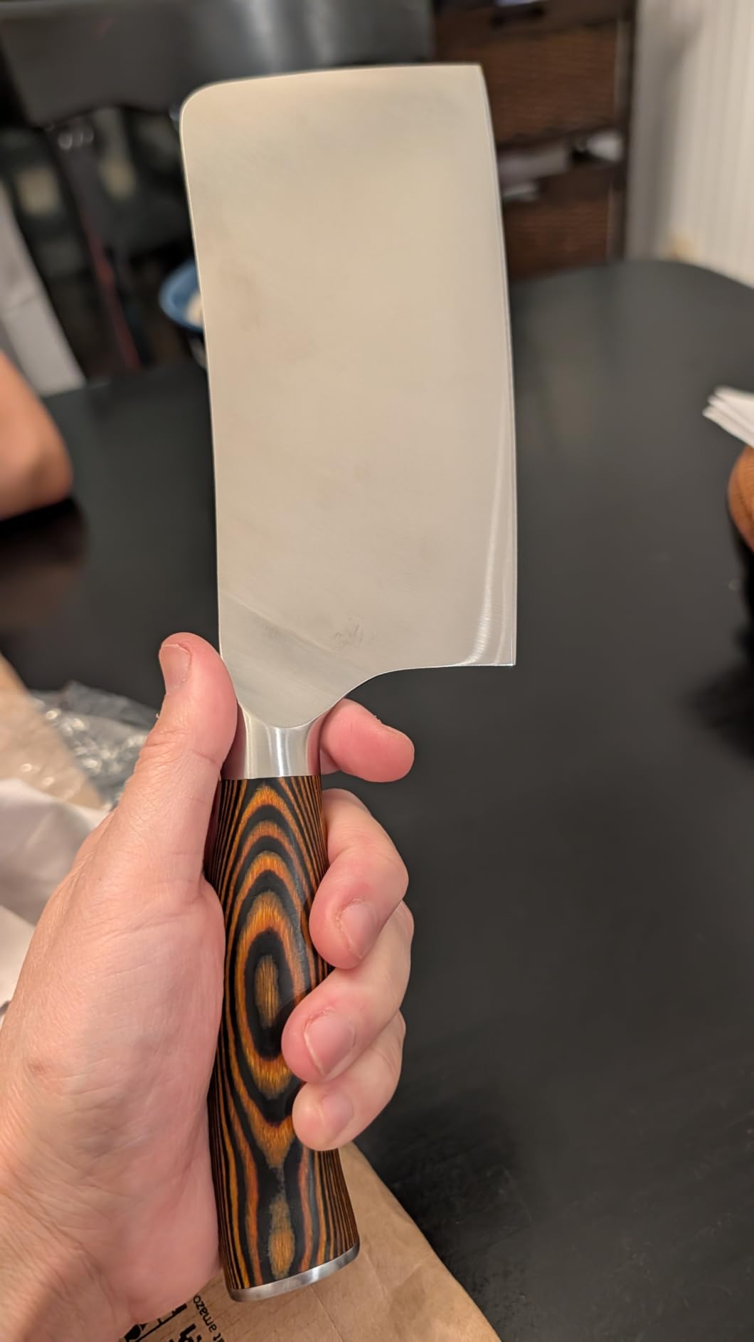 TUO Vegetable Cleaver Knife, Chinese Chef Knife 7 inch Meat Cleaver with Pakkawood Handle, Stainless Steel Butcher Chopper - Fiery Phoenix Series customer photo 1