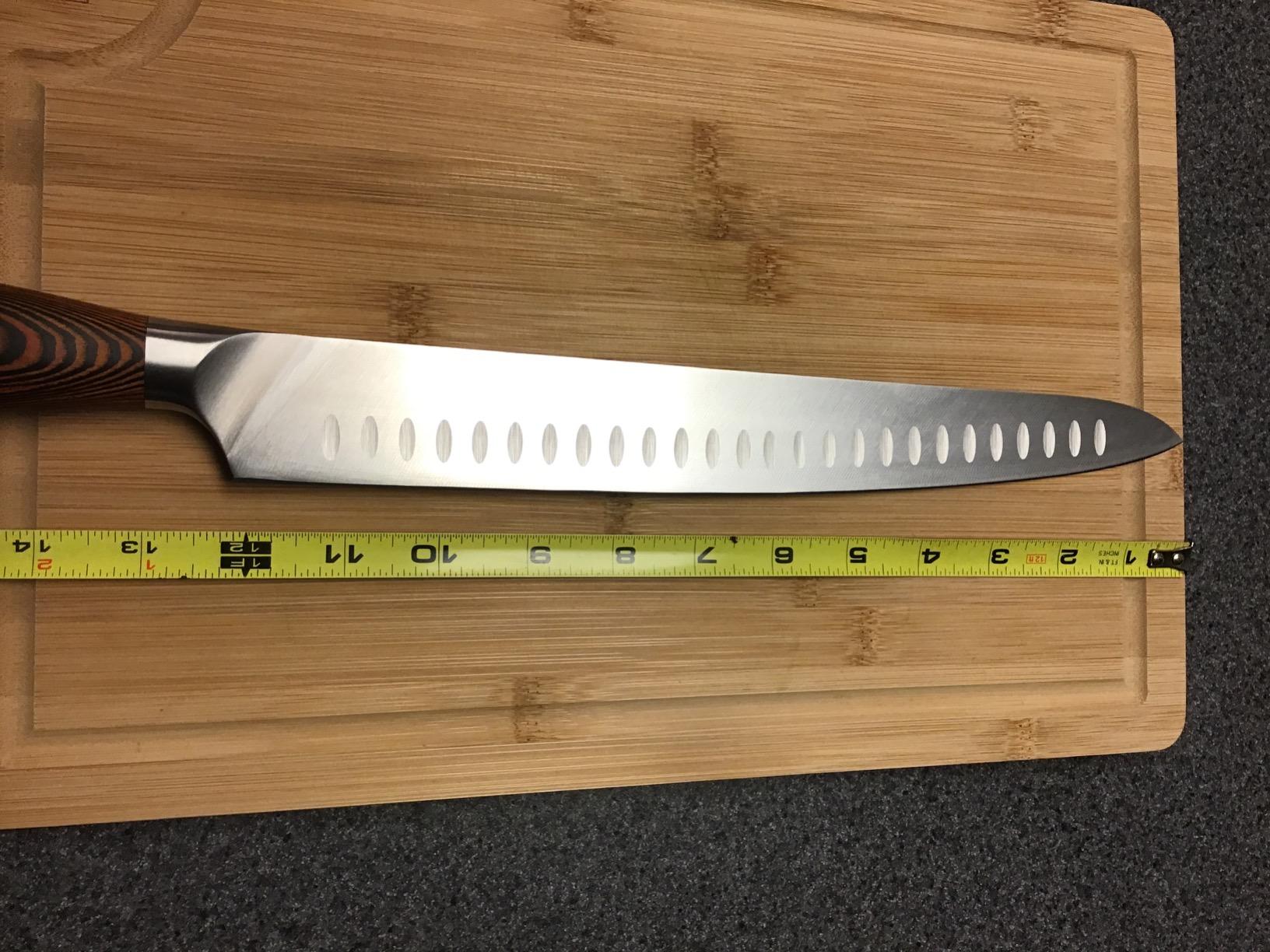 TUO Santoku Knife, 7 inch Japanese Chef Knife for Vegetable Chopping & Meat Dicing, High Carbon German Steel, Ergonomic Handle - Fiery Phoenix Series customer photo 2