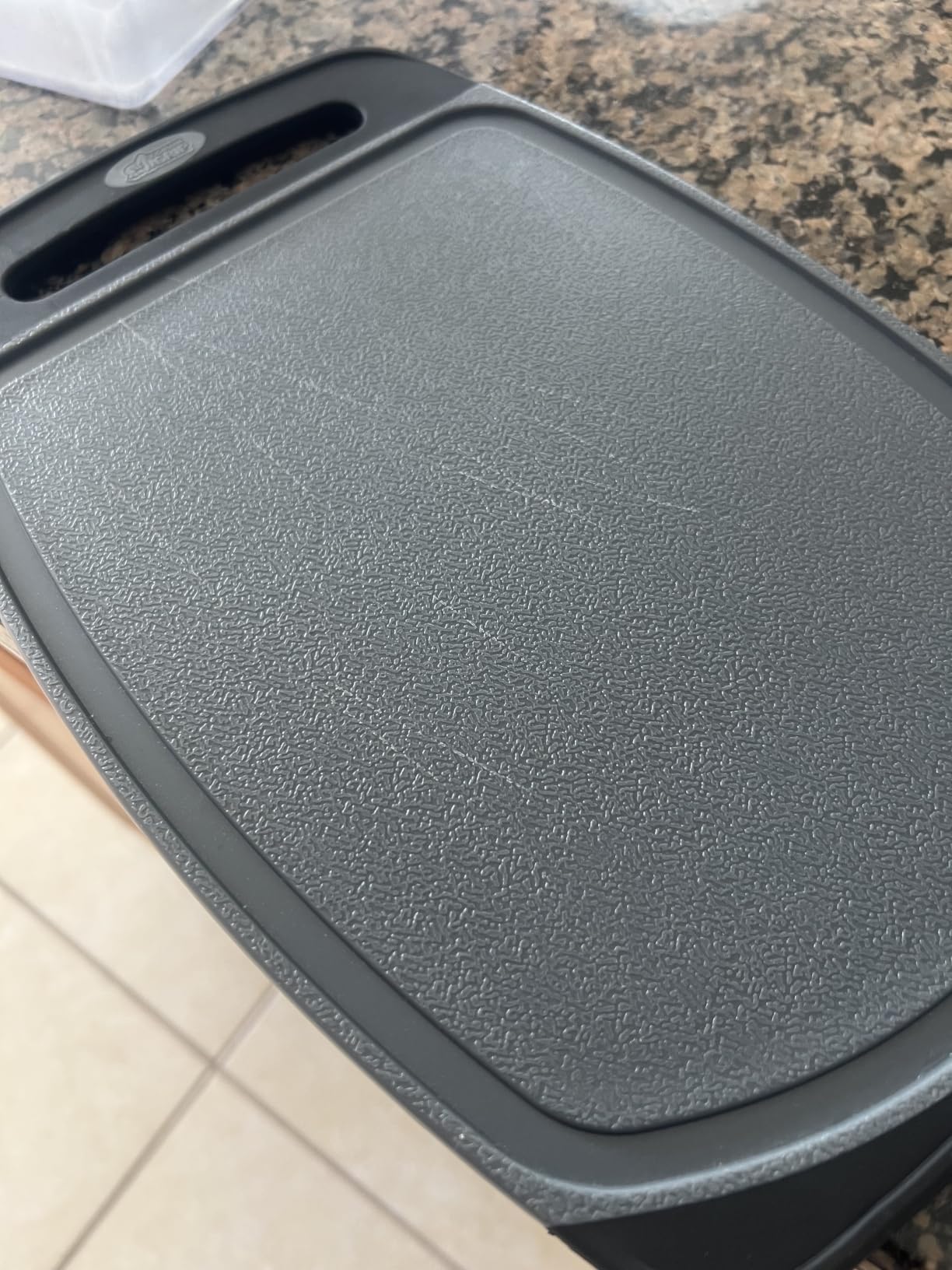 GORILLA GRIP BPA-Free Reversible Kitchen Cutting Board, Set of 3, Black | US Designed, Nonporous, Slip Resistant Border with Juice Grooves, Dishwasher Safe, Durable Large Food Chopping Boards customer photo 2