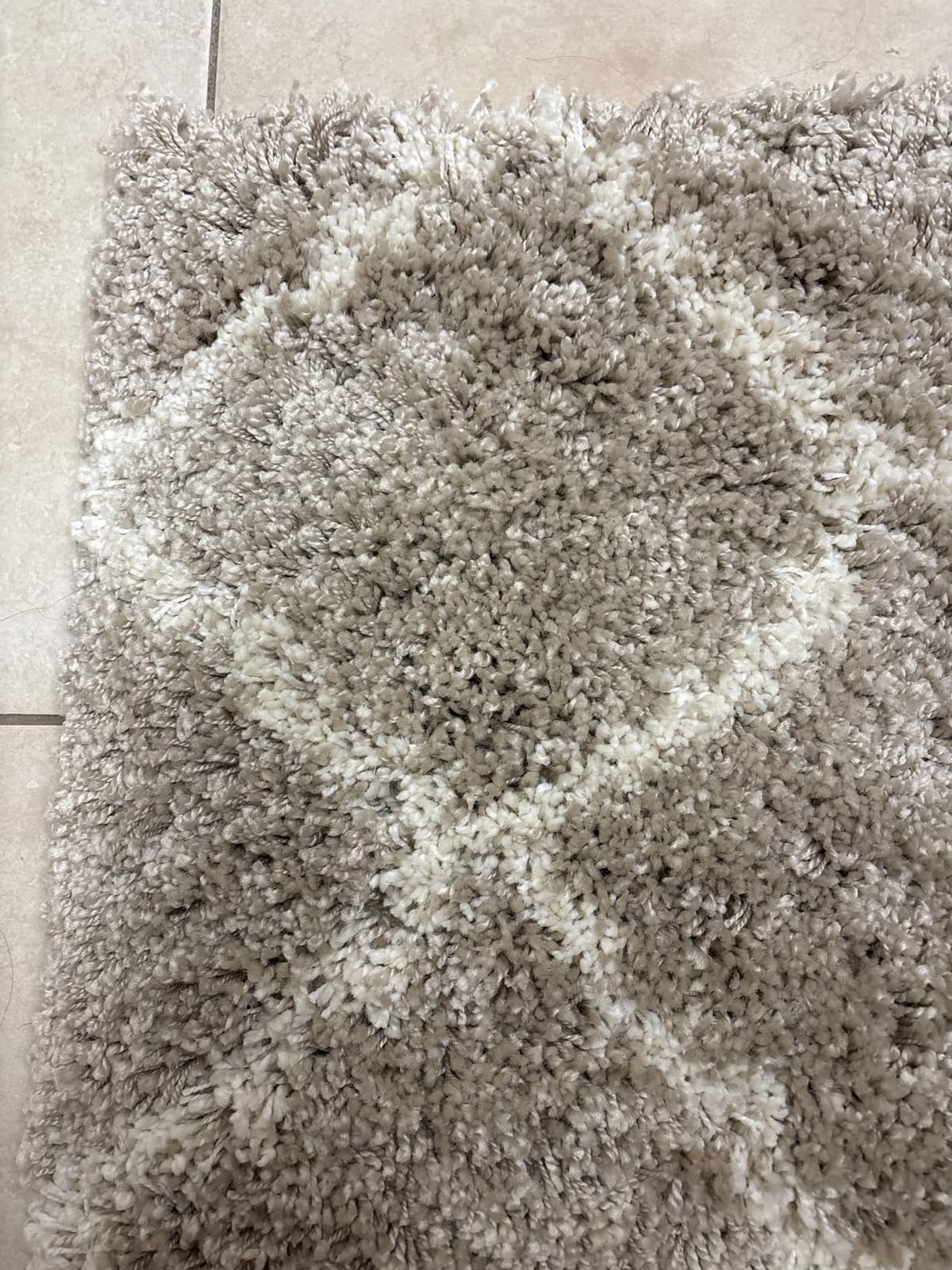 SAFAVIEH Hudson Shag Rug 8x10, Plush Trellis Large Ivory & Beige SGH281D customer photo 1