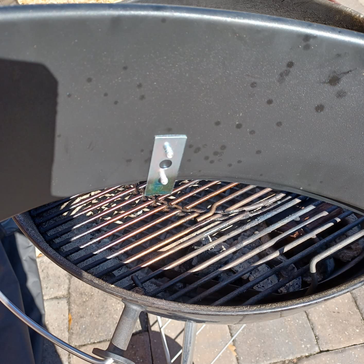 onlyfire Black Coated Steel Charcoal Kettle Rotisserie Ring Kit | Fits for Weber 22