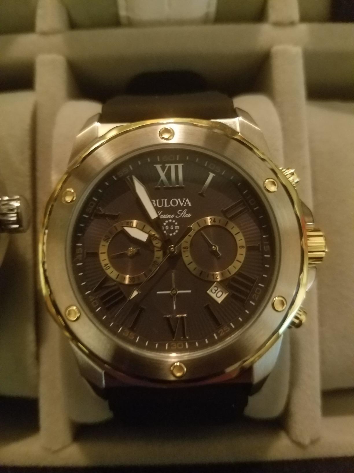 Bulova Men's Marine Star Series A Two-Tone Gold Ion-Plated 6-Hand Chronograph Quartz Watch customer photo 1