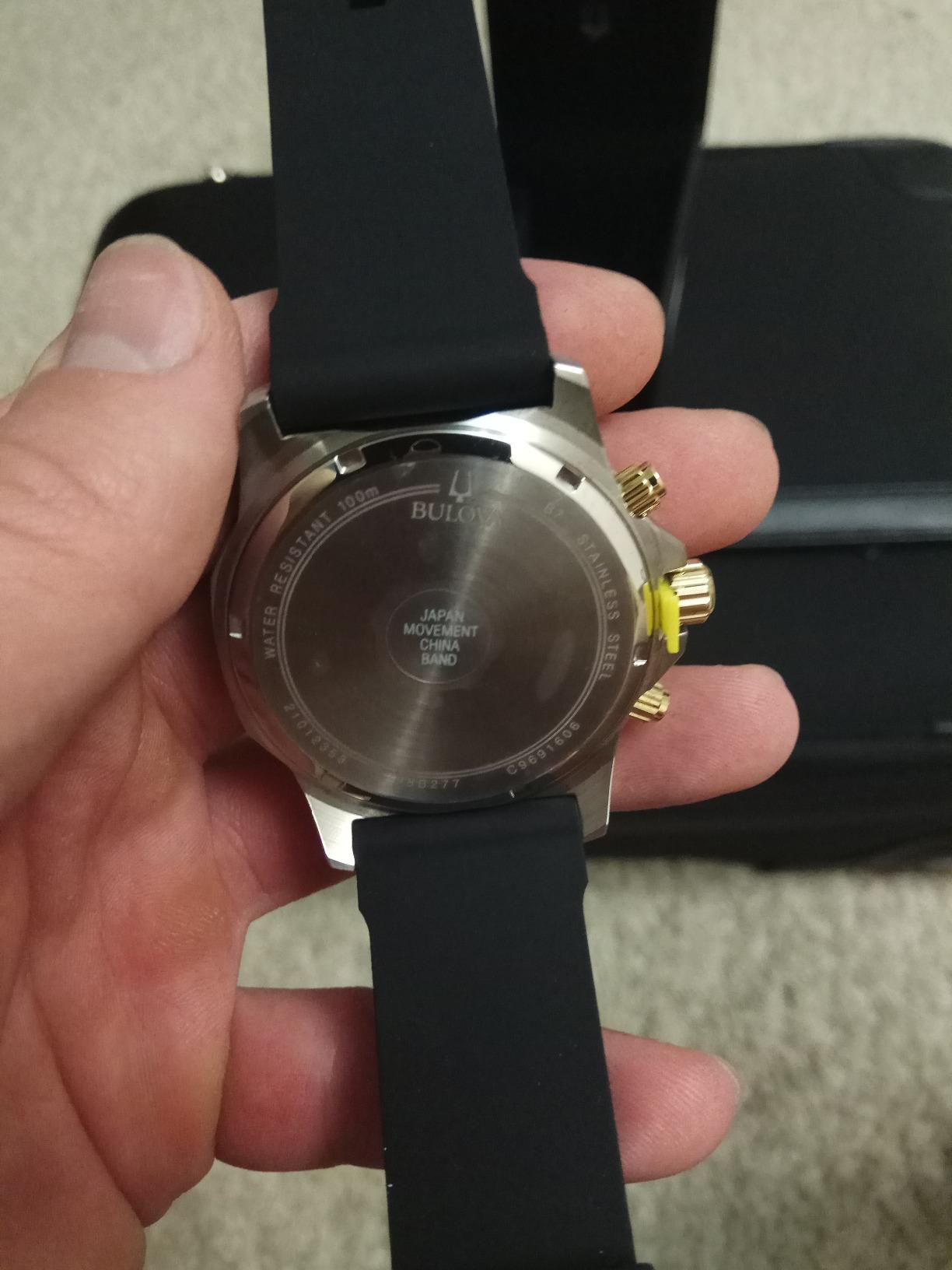 Bulova Men's Marine Star Series A Two-Tone Gold Ion-Plated 6-Hand Chronograph Quartz Watch customer photo 2