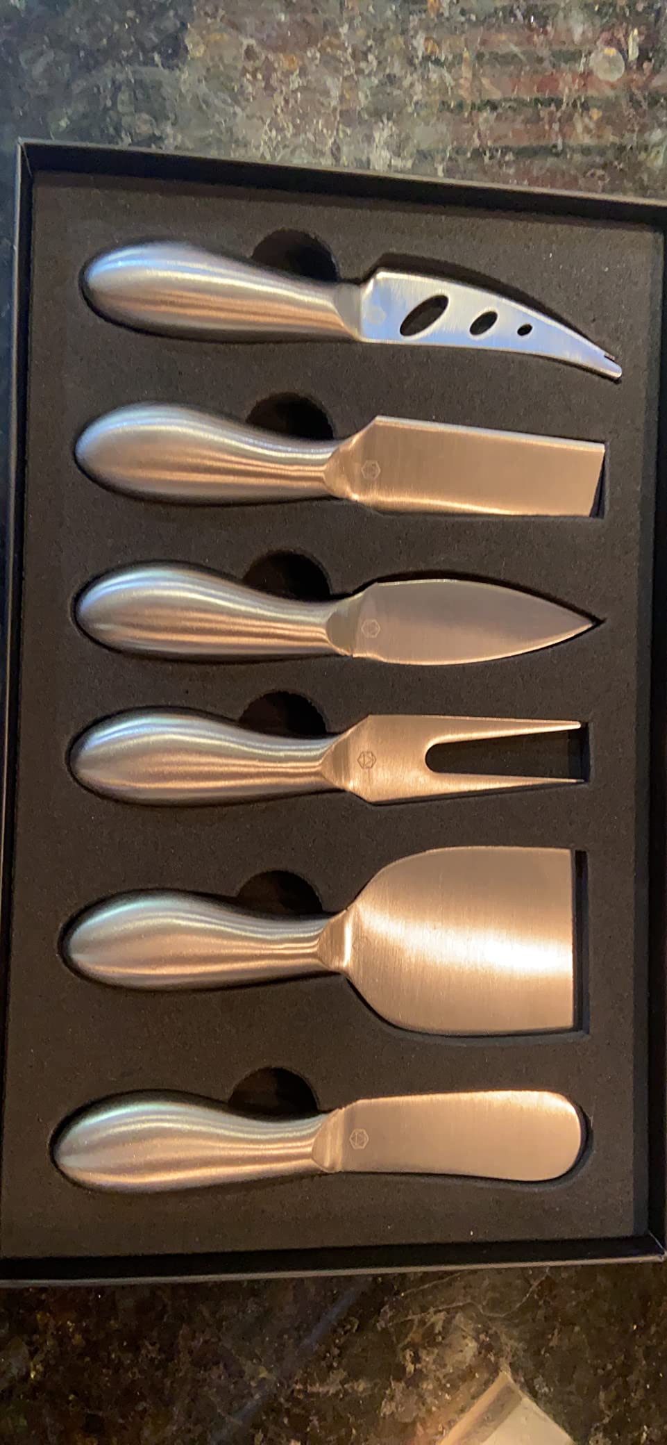 Lunar 6-Piece Cheese Knife Set - Premium Stainless Steel Cheese Knives Collection - Charcuterie Board Accessories Gift Ready w/ 15 Festive Recipes customer photo 2