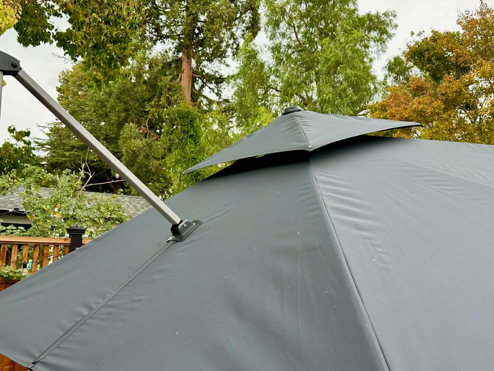 PURPLE LEAF 10ft Patio Umbrella Outdoor Square Large Cantilever Windproof Offset and Heavy Duty Sun Umbrella for Garden Deck Pool, Beige customer photo 1