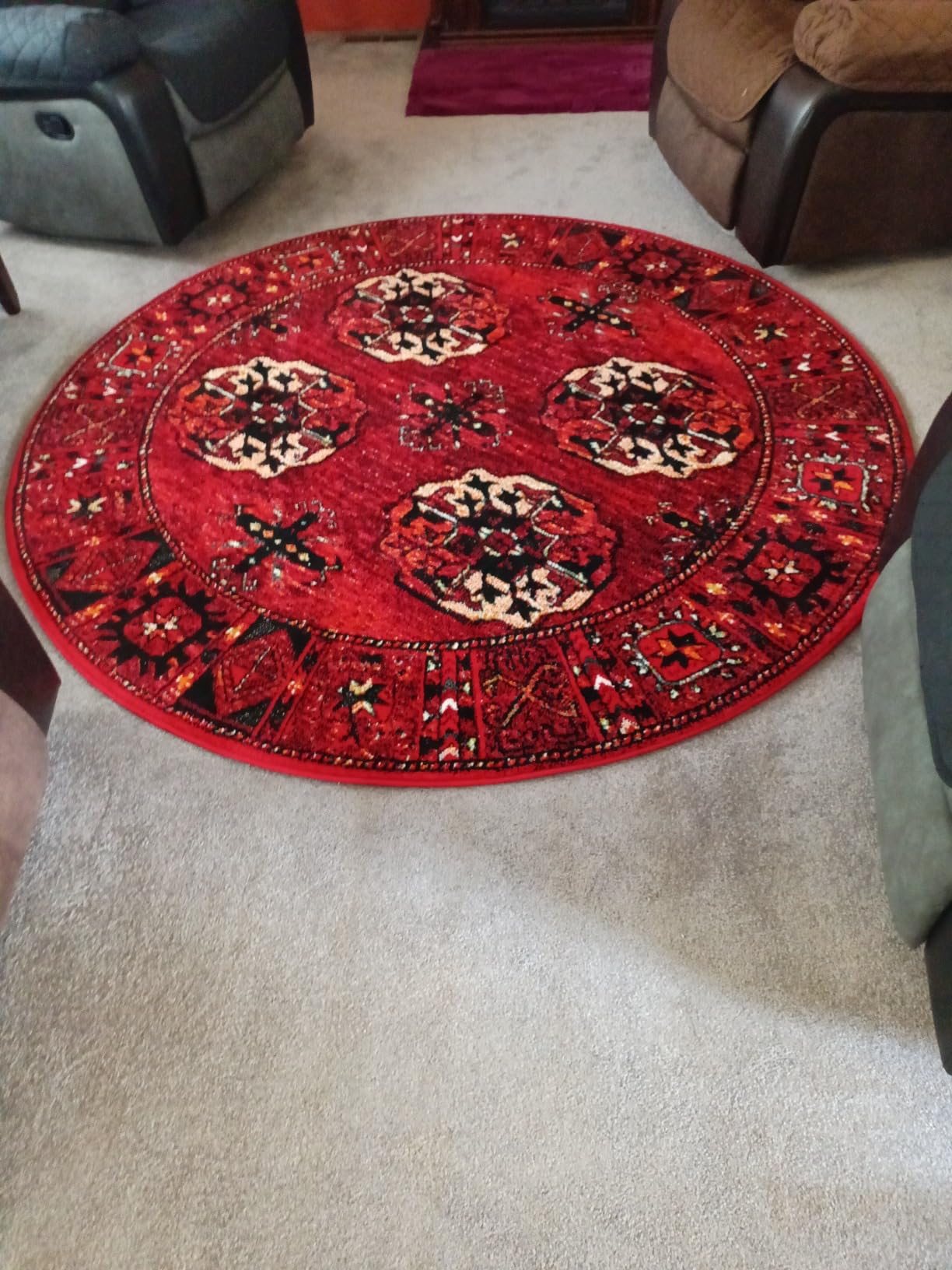 SAFAVIEH Area Rug 8x10 - Vintage Hamadan Collection - Large - Red & Multi, Oriental Traditional Persian Design, Non-Shedding & Easy Cleaning, Ideal for Living Room, Bedroom, Dining Space (VTH212A) customer photo 1