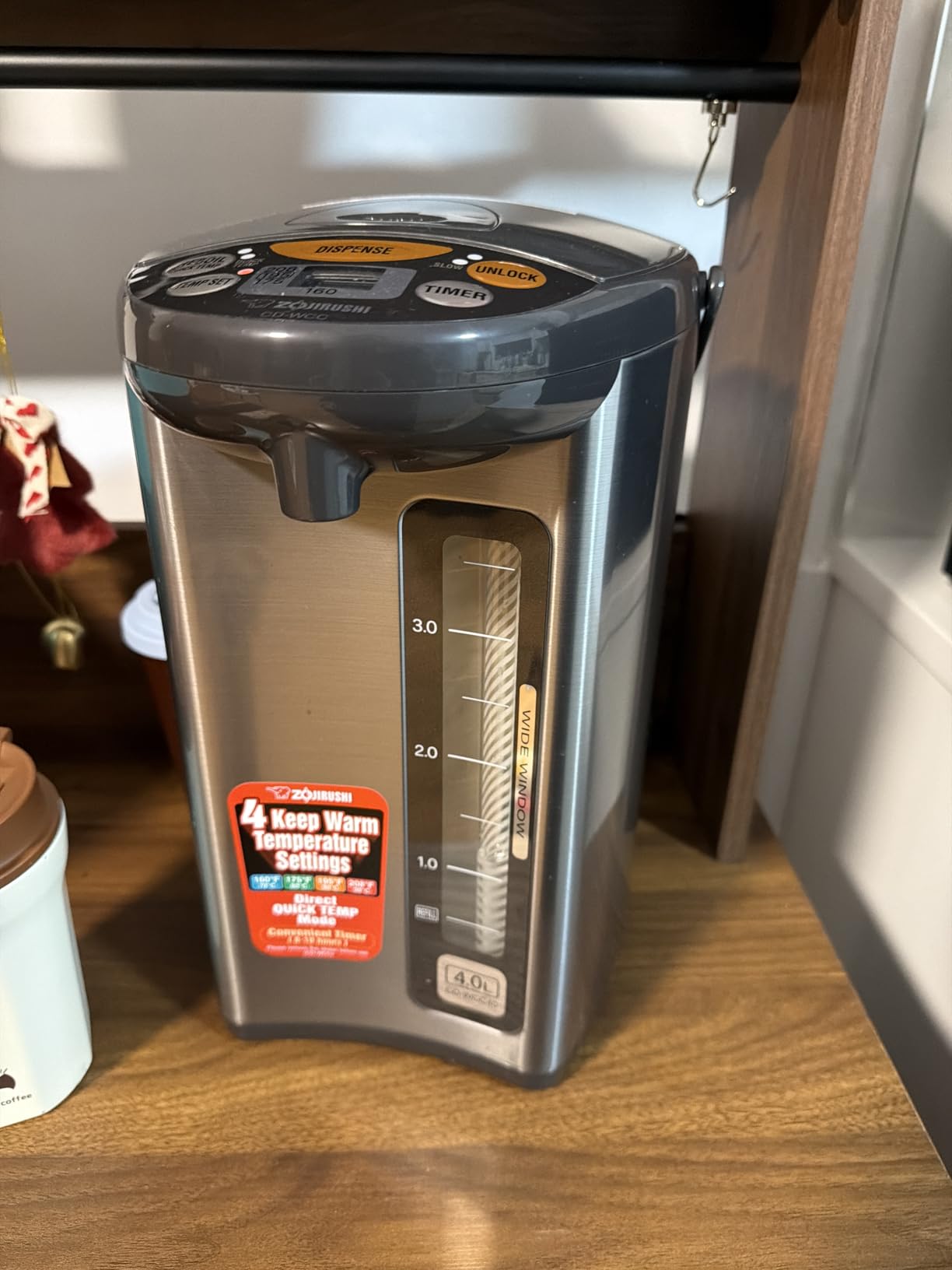 Zojirushi Micom Water Boiler and Warmer CD WCC30, 3.0L, 101 Oz (Silver) | Four heat settings, Quick Temp mode, actual temperature display, timer customer photo 1