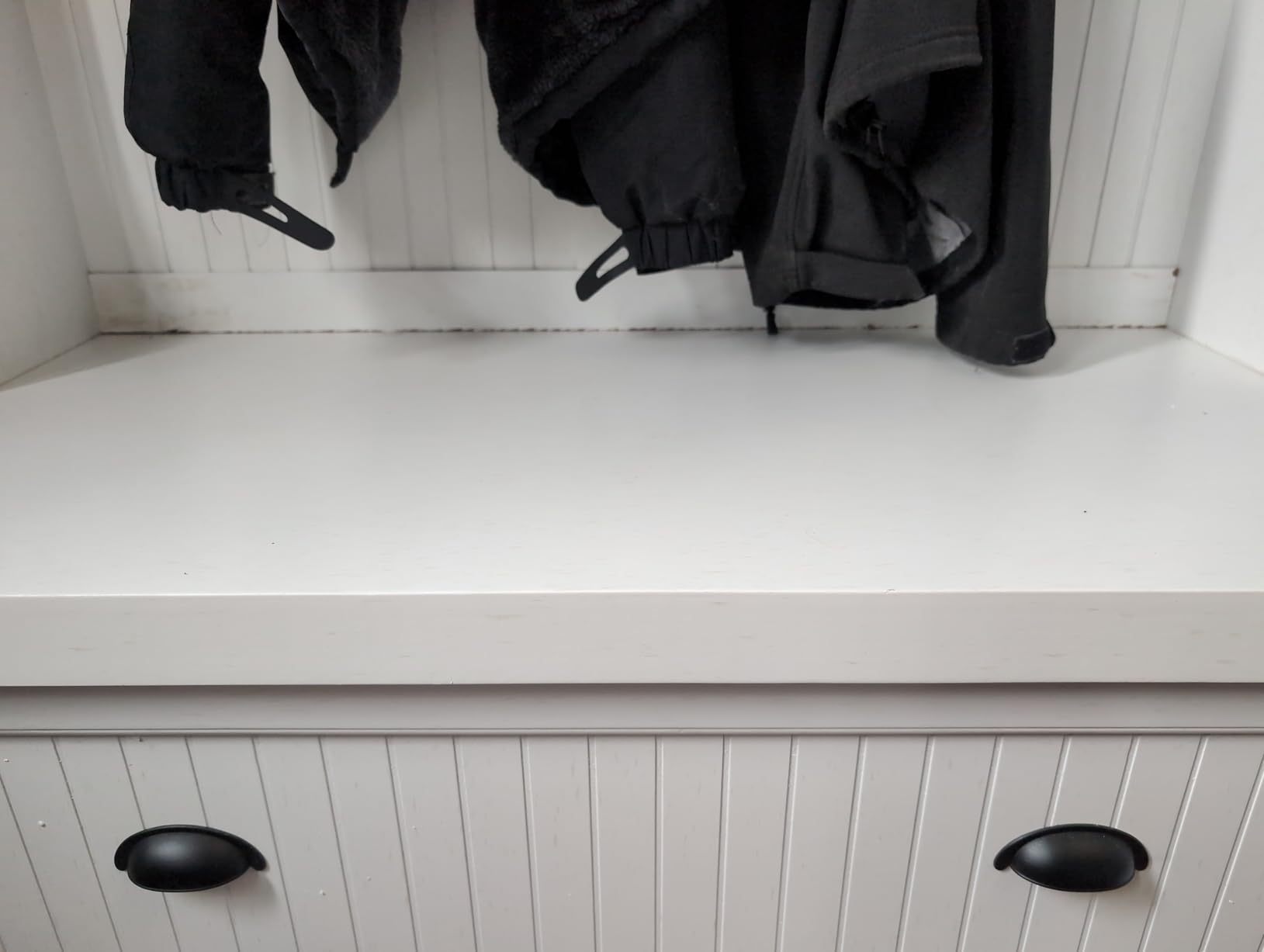 Crosley Furniture Seaside Hall Tree with Shoe Rack Bench and Coat Hooks for Hanging Storage, Distressed White customer photo 2