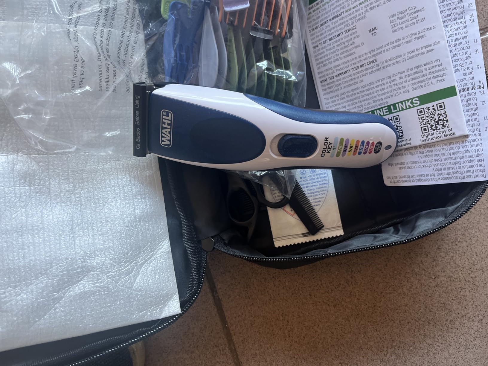 Wahl Color Pro Cordless Rechargeable Hair Clipper & Trimmer - Easy Color-Coded Guide Combs - for Men, Women, & Children - Model 9649P customer photo 1