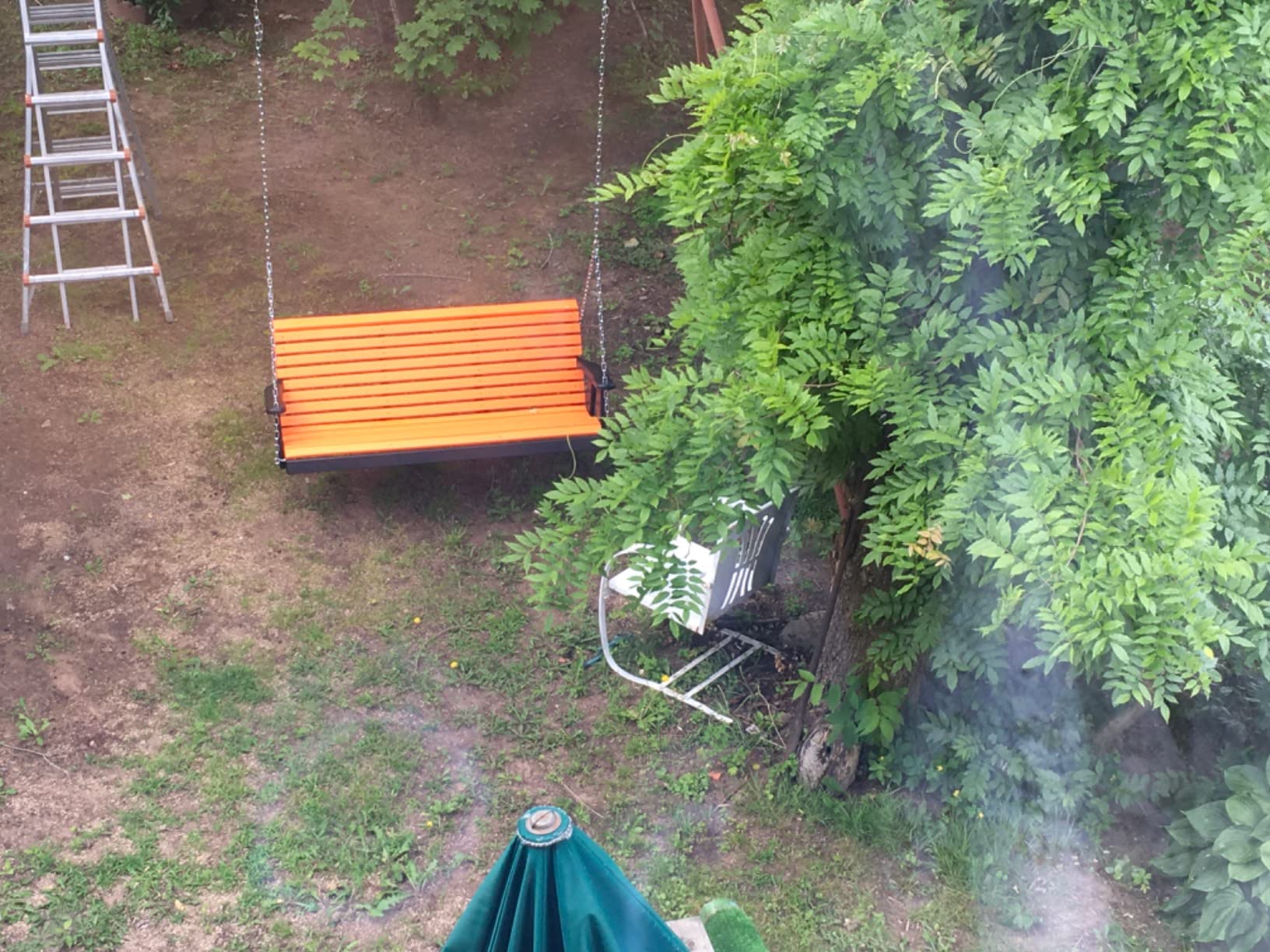 Poly Lumber Wood 5FT Porch Swing, Amish Craftsmanship Made in USA HDPE, 1000 lbs Limit, Stainless Steel Hardware customer photo 2