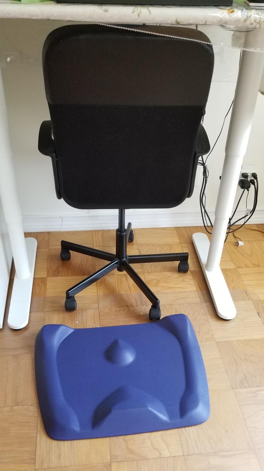 Standing Desk Mat - Topo Mini by Ergodriven | The Smaller Not-Flat Anti-Fatigue Standing Desk Mat with Calculated Terrain | Ultra-Thick Premium Comfort Foam, Durable, No PFAs or PVC | Obsidian Black customer photo 1