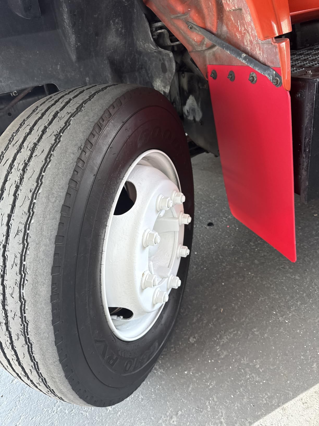 Buyers Products RC24PPB Black Polymer Mud Flaps, 24x24 Inch, Super Durable, Cold Weather Resistant, Impact Resistant Splash Guards for Trucks, Semi Trucks & Trailers, Mud Flaps are NOT Rubber, 2 Pack customer photo 2