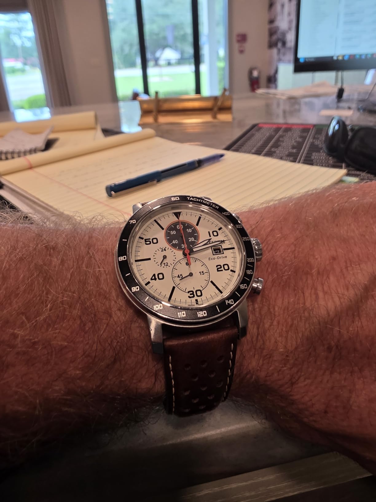 Citizen Men's Eco-Drive Weekender Brycen Chronograph Watch in Stainless Steel customer photo 2