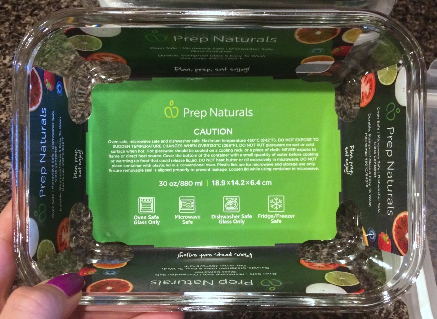 PrepNaturals 5 Pack 30oz Glass Meal Prep Containers - 1 Compartment | Borosilicate Glass Meal Prep Containers - Airtight Leak-Resistant Lids, Microwave, Oven & Freezer Safe (5-Pack, 30 oz) customer photo 2