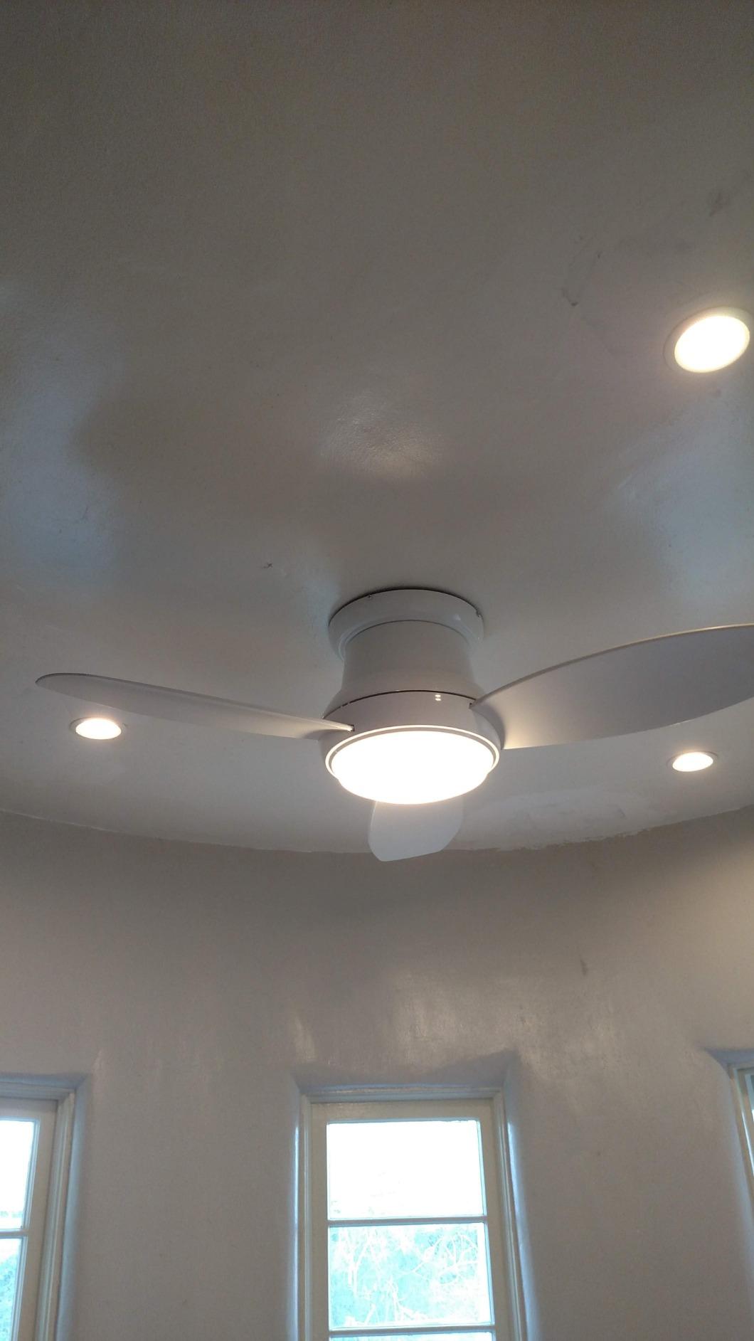 Minka-Aire F518L-WH Concept II LED White Flush Mount 44 Inch Ceiling Fan with Light and Remote customer photo 1