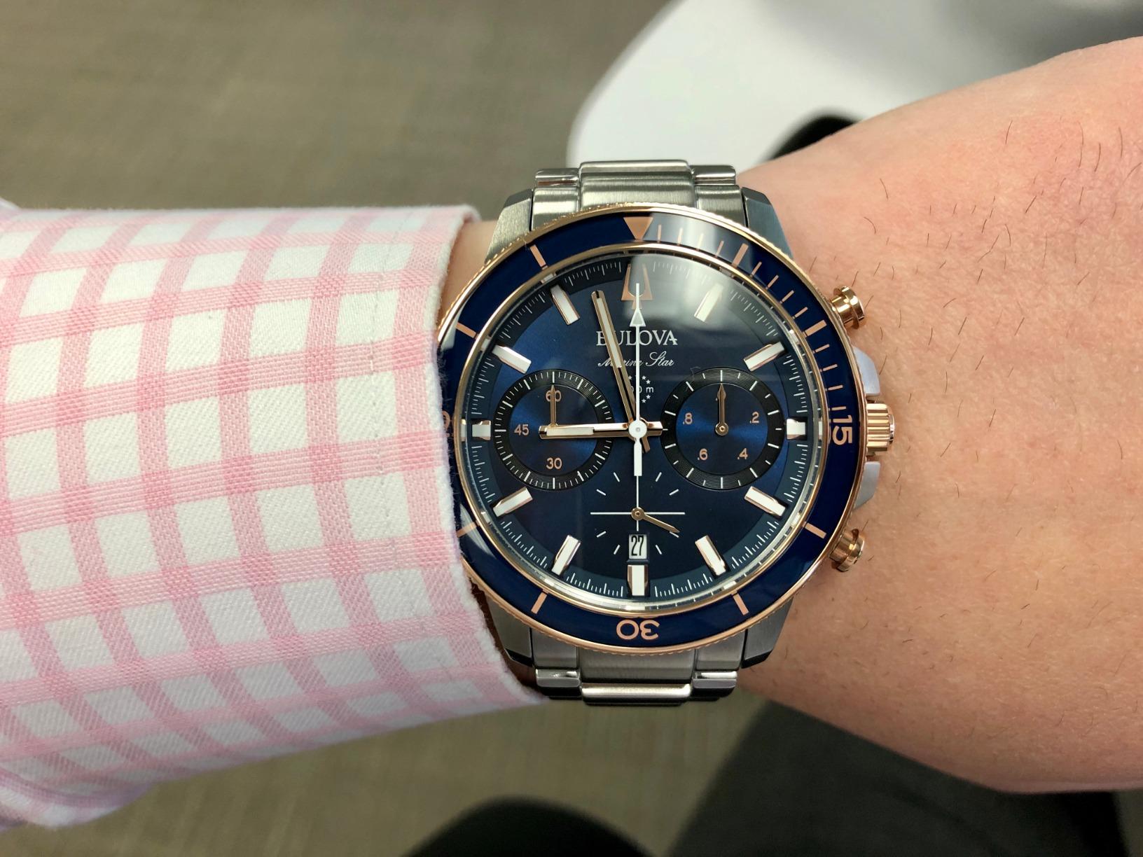 Men's Marine Star Series C Two-Tone Stainless Steel 6-Hand Chronograph Quartz Watch customer photo 1