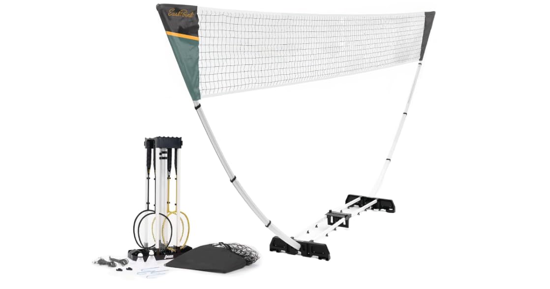 EastPoint Badminton Set, 4 Rackets, 2 Shuttlecocks, 15' Net, Outdoor Games | Portable, Self-Packing, Easy Setup & Take Down, Backyard Games, Kids Games, Camping Fun customer photo 2
