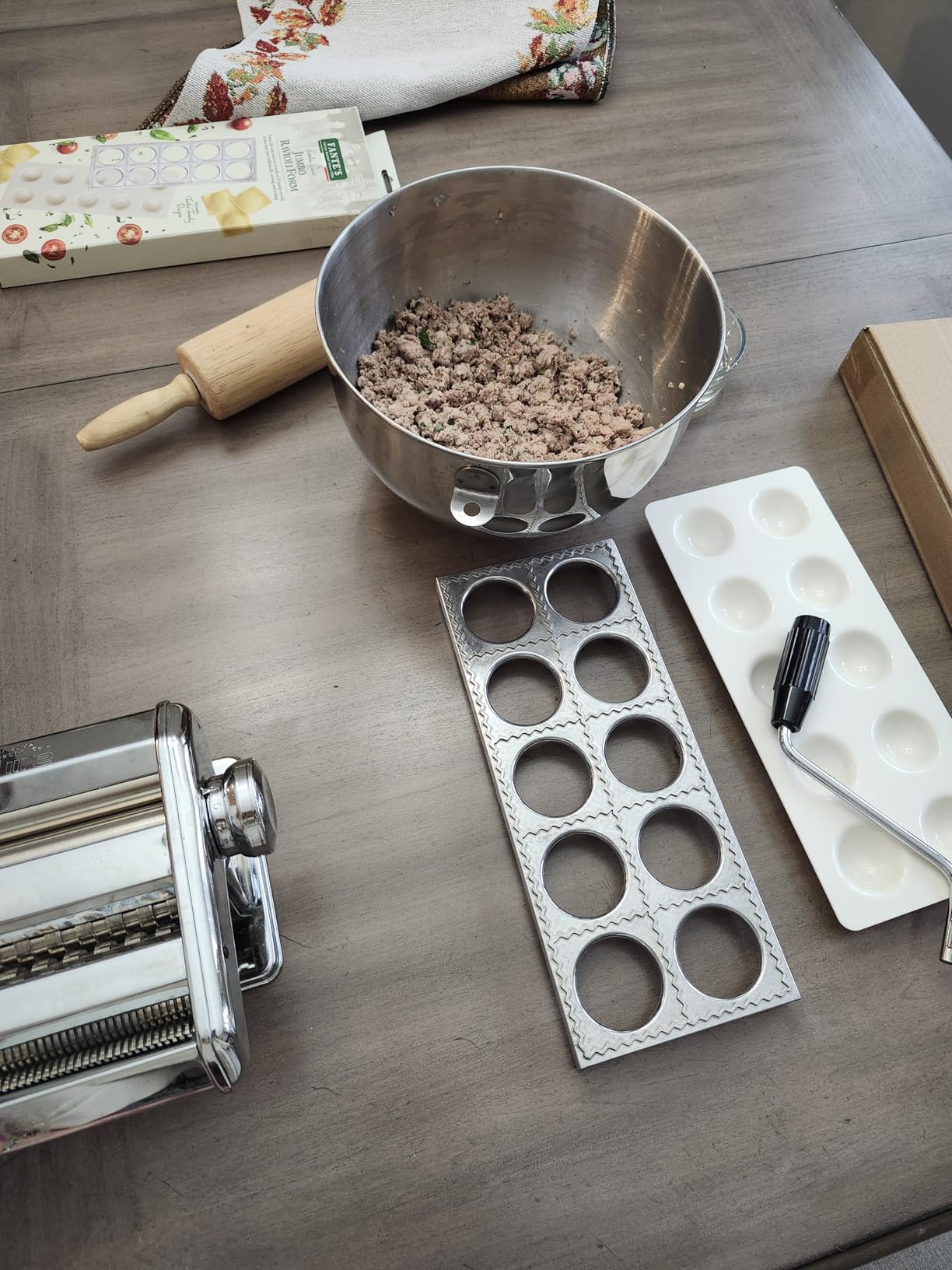 Fante's Jumbo Ravioli Maker, Fluted 2.5-Inch Square Shape, For Homemade Pasta, Everyday Meals, Entertaining, And Holidays customer photo 2