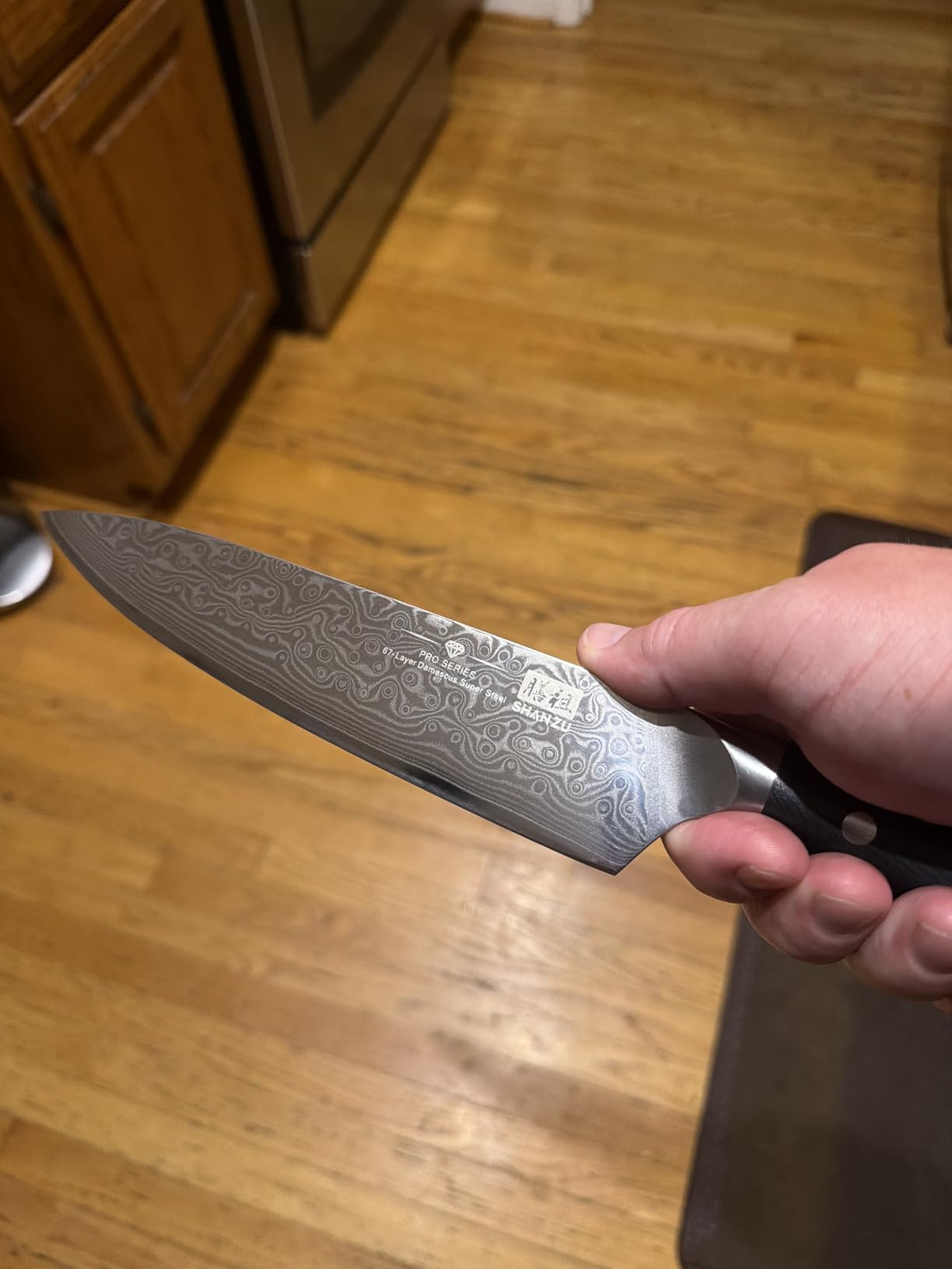 SHAN ZU Chef Knife 8 Inch Japanese Steel Damascus Kitchen Knife | Professional Kitchen Knives Ultra Sharp High Carbon Super Steel Kitchen Utility Knife customer photo 2