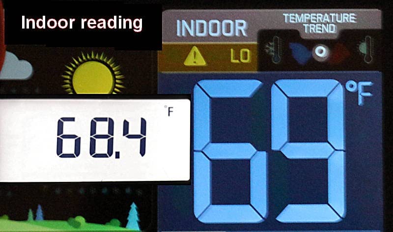 La Crosse Technology Weather Station with Customizable Alerts, Weather Forecast, Temperature, Dew Point, Humidity, Time, Heat Index, Large Display, Adjustable Brightness, Wireless, Black, C85845-INT customer photo 1