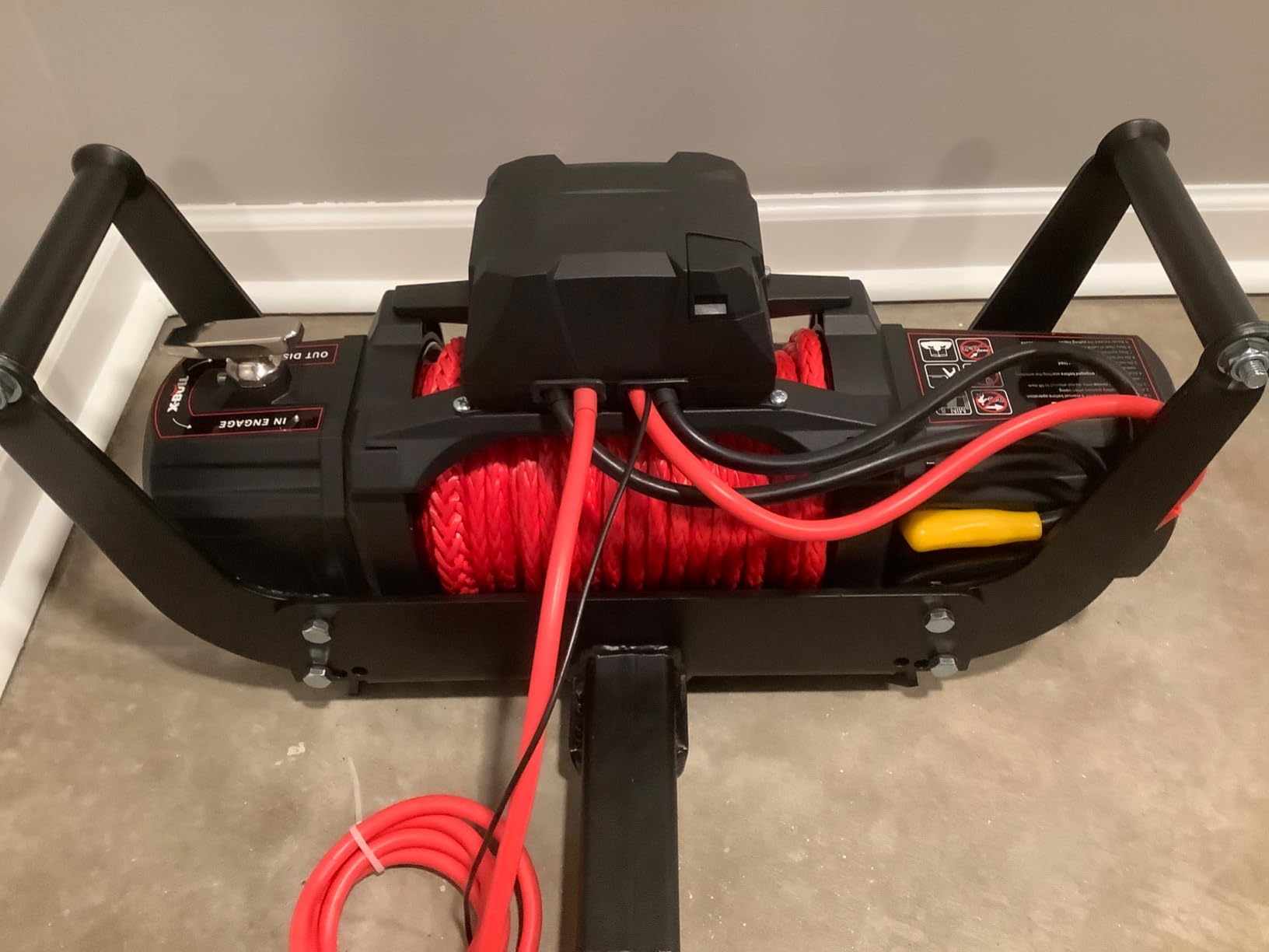 X-BULL Winch Cradle Universal Mount Plate for Recovery Winches, Suitable winches for 13500 lbs, 13000lbs, 10000lbs, 9500lbs,etc customer photo 1