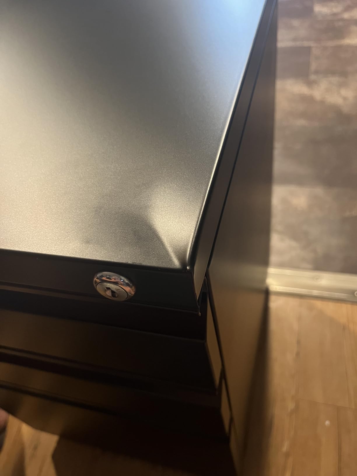 DEVAISE 3 Drawer Mobile File Cabinet with Lock, Under Desk Metal Filing Cabinet for Home Office/Legal/Letter/A4 File, Fully Assembled Except Wheels, Black customer photo 2