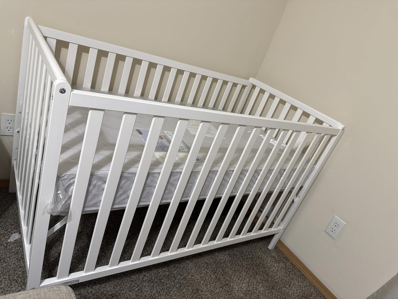 Delta Children Heartland 4-in-1 Convertible Crib - Greenguard Gold Certified, Charcoal Grey customer photo 1