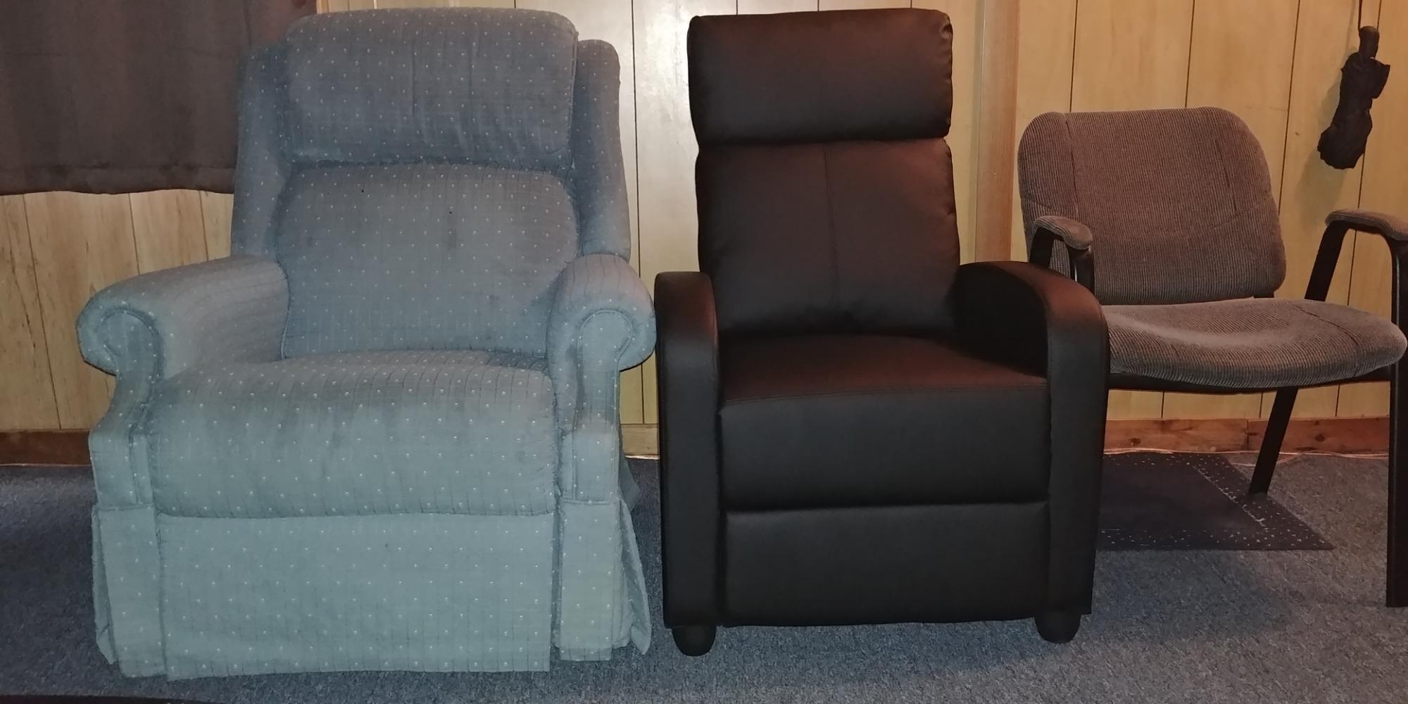 FDW Recliner Chair Push Back Sofa Home Theater Seating with Lumbar Support and Leather Padded Seat Backrest for Living Room customer photo 2