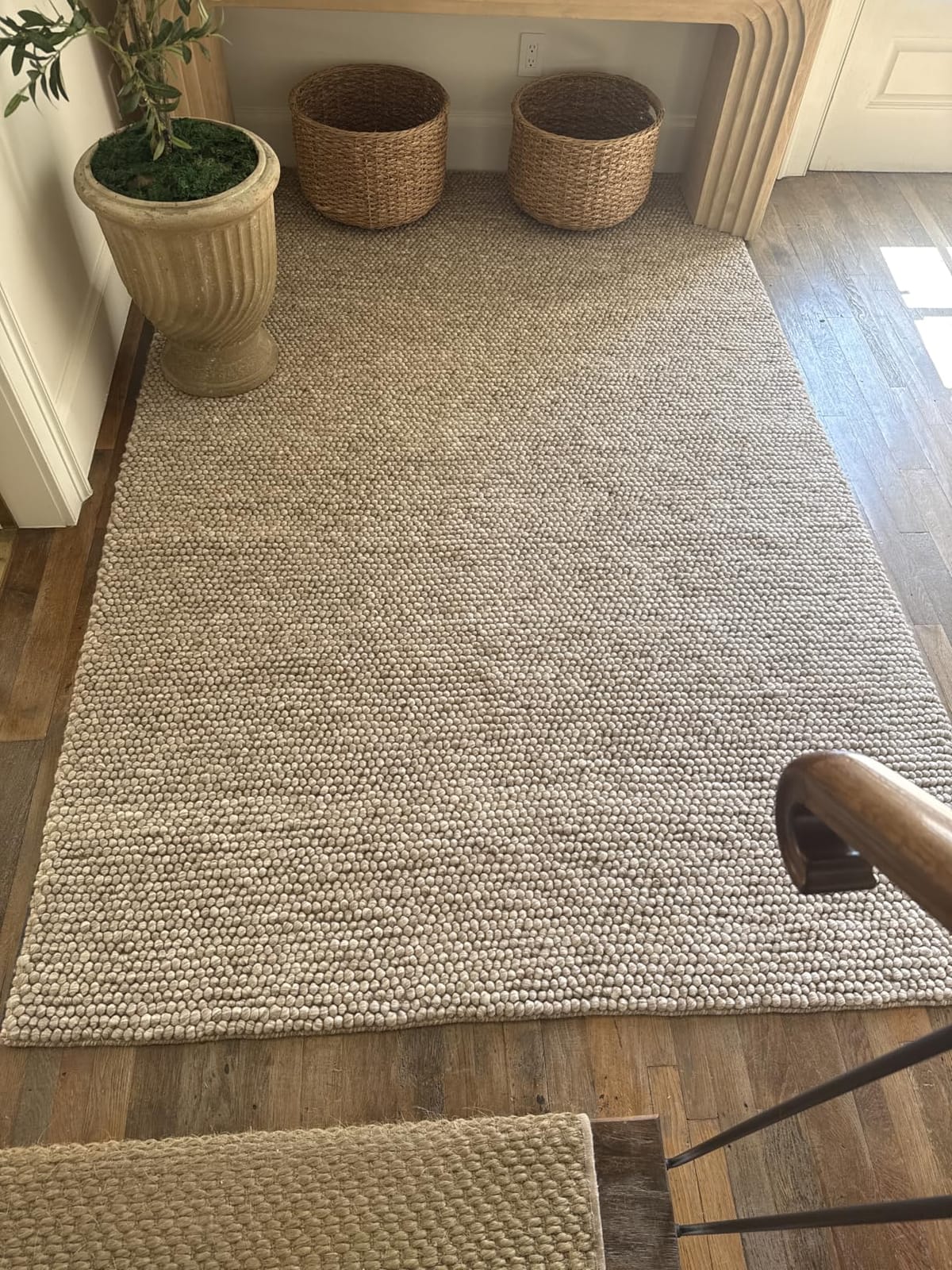 SAFAVIEH Area Rug 6x9 - Natura Collection - Ivory, Handmade Wool Blend, Textured Design, Ideal for Living Room, Bedroom, Dining Space (NAT620A) customer photo 2