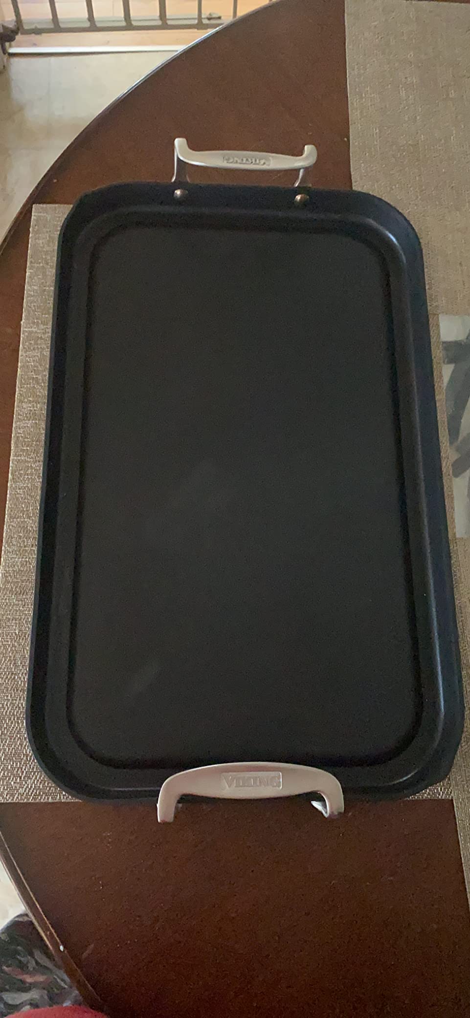 Viking Nonstick Double Burner Griddle, 19 x 11 Inch Hard Anodized Kitchen Grill Pan customer photo 2
