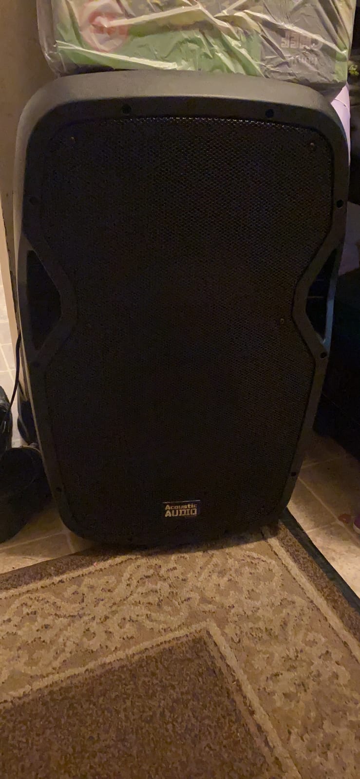 Acoustic Audio by Goldwood 1000W Bluetooth PA Speaker with LED, Mic & Stand | Large Plug-In Powered PA System with Remote & Flashing LED Party Lights for Karaoke, DJ or Tailgate Party customer photo 2