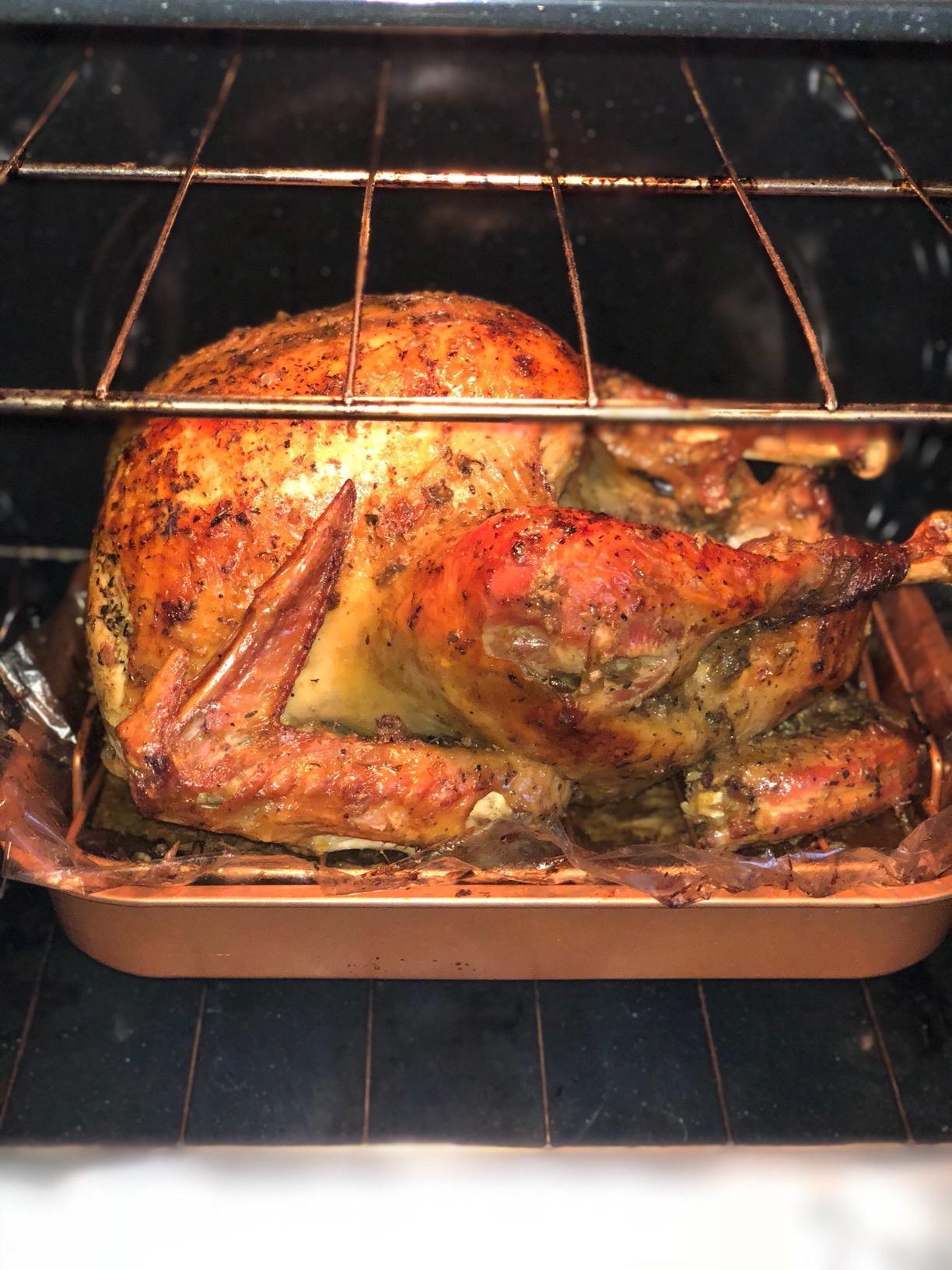 Copper H-02725-WV Turkey Roaster Pan, Size, One Color customer photo 2