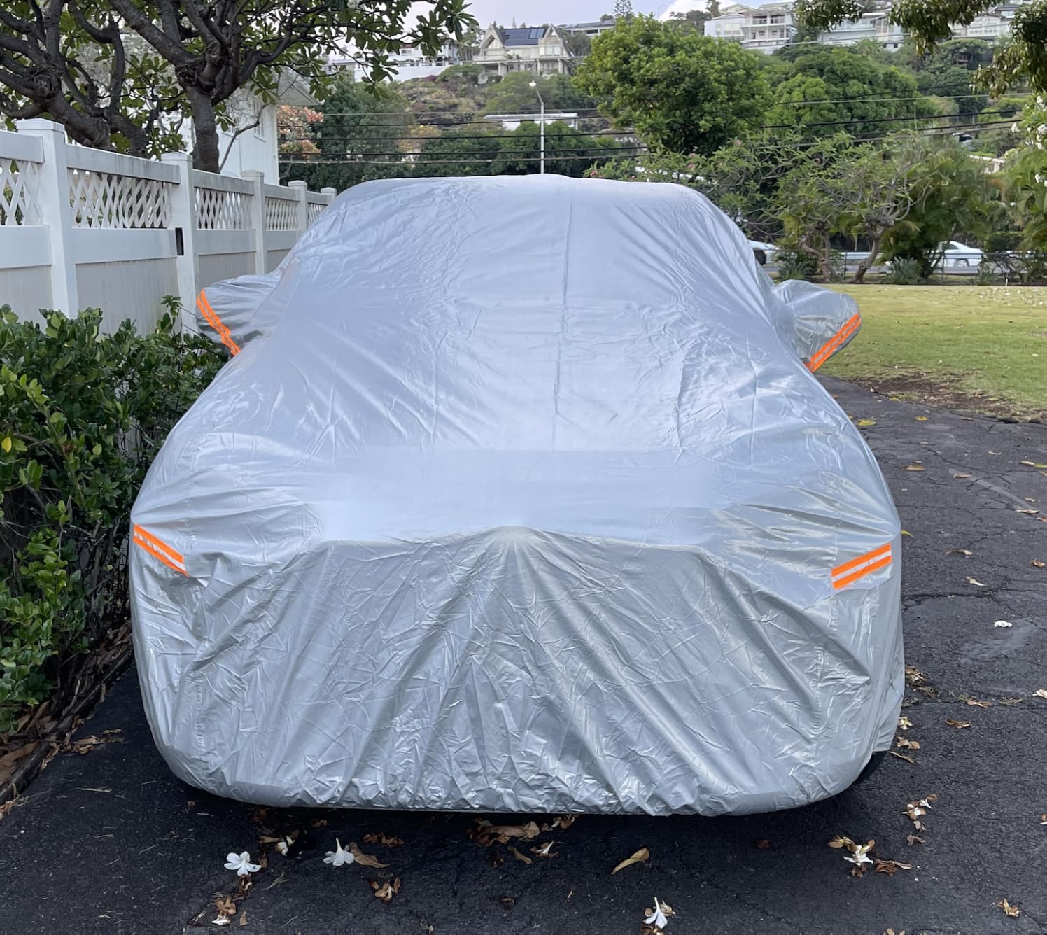 Kayme SUV Car Cover See Vehicle Size Chart for Accurate Fit, Size S4 | Waterproof All Weather Heavy Duty. MDX ZDX, X5 X6, Explorer, Polit etc. Protects Against Sun, Rain, Snow, Dust. Soft Cotton customer photo 1